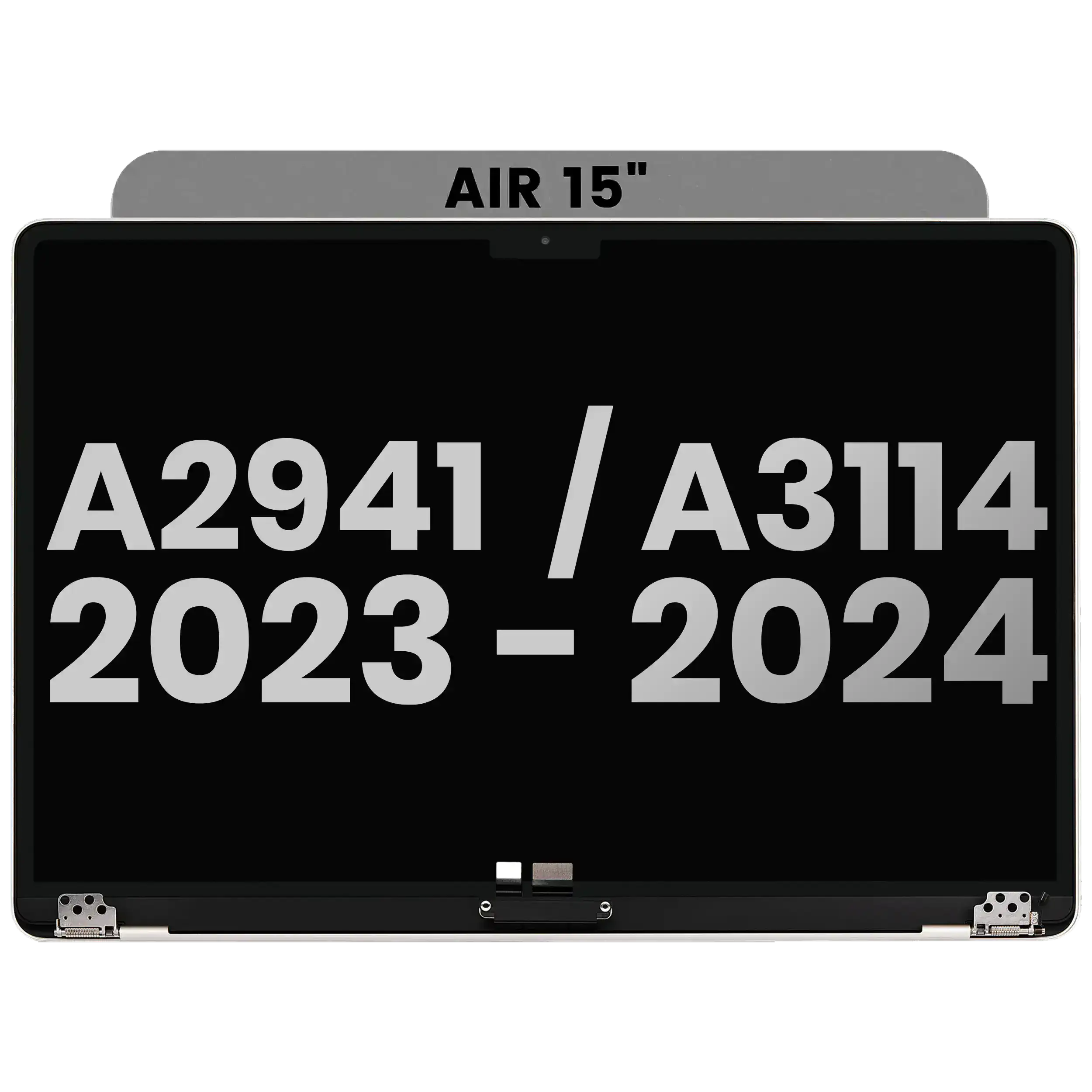 Complete LCD Display Assembly for MacBook Air 15" (A2941 / Mid 2023) and Air 15" (A3114 / Mid 2024) - Space Gray (Original Part, A Quality)