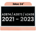 LCD Display for iMac 24" A2874 / A2873 (2023) / A2438 (2021) (LG204A-215 LM235UH1 SDD1) (Used OEM Removal, Quality A) (Small Camera Hole) (Orange)