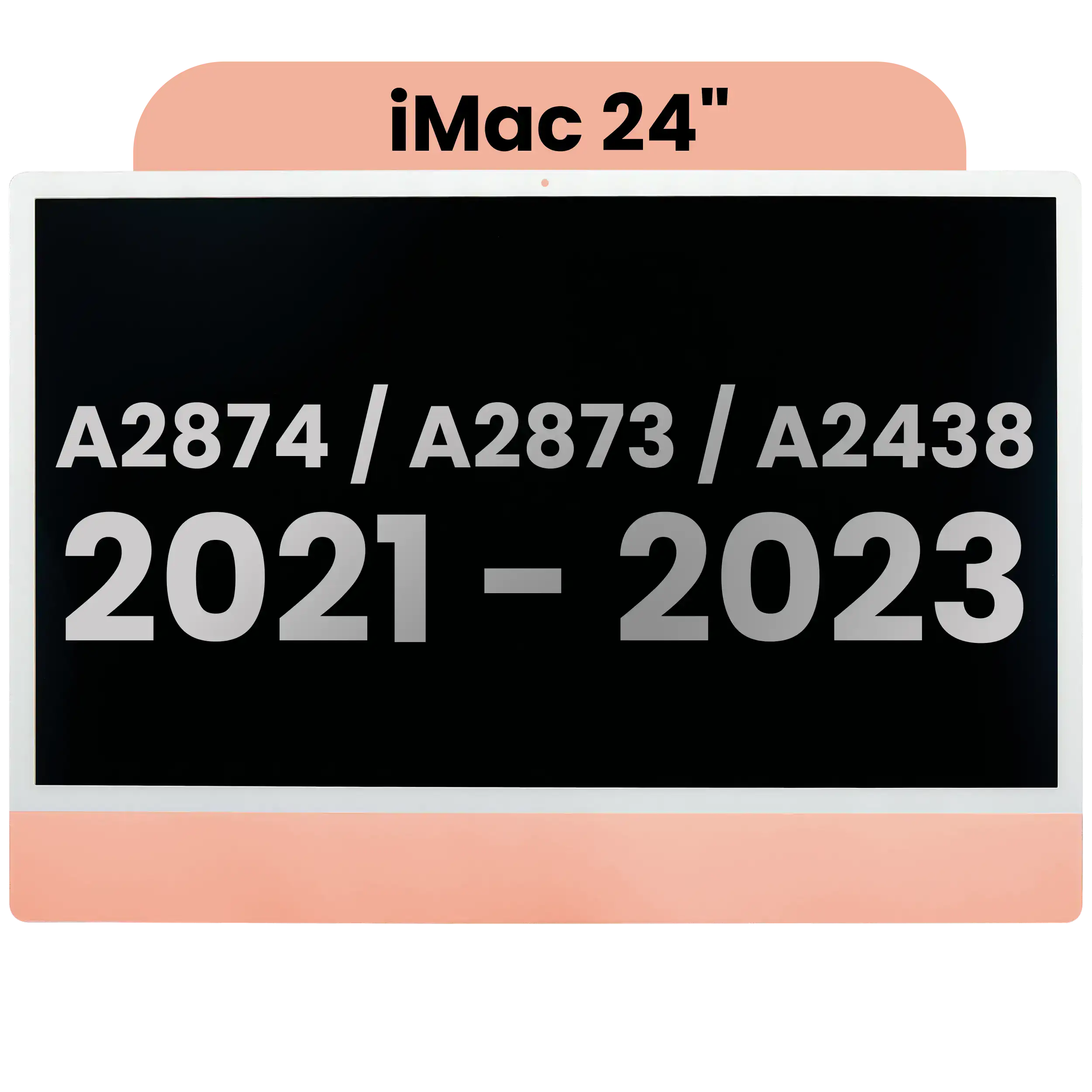 Apple iMac 24" LCD-Display Orange OEM-Ausbau A2438 kleines Kameraloch