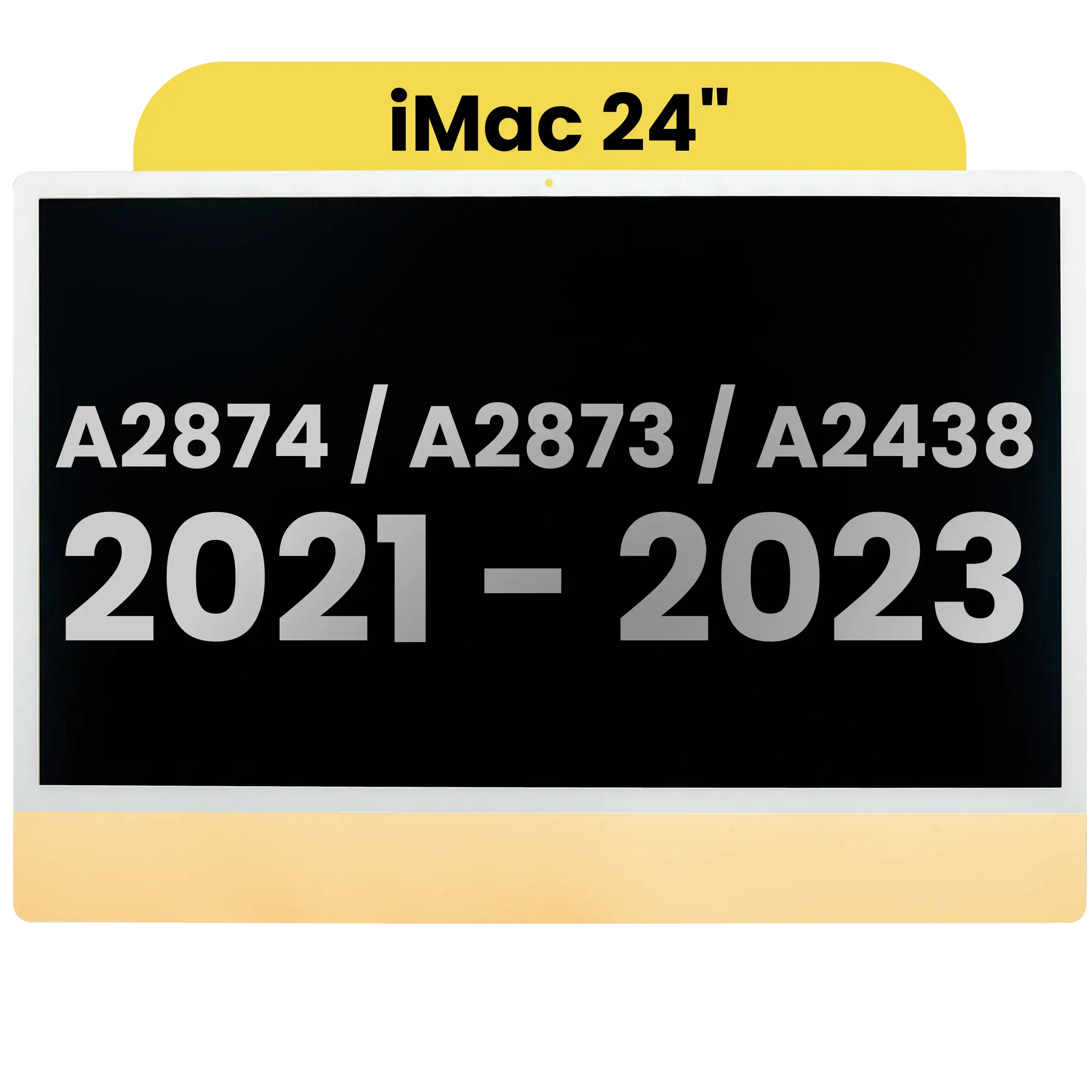 LCD-Display für iMac 24" A2438/A2874, Gelb, OEM A, kl. Kameraaussparung
