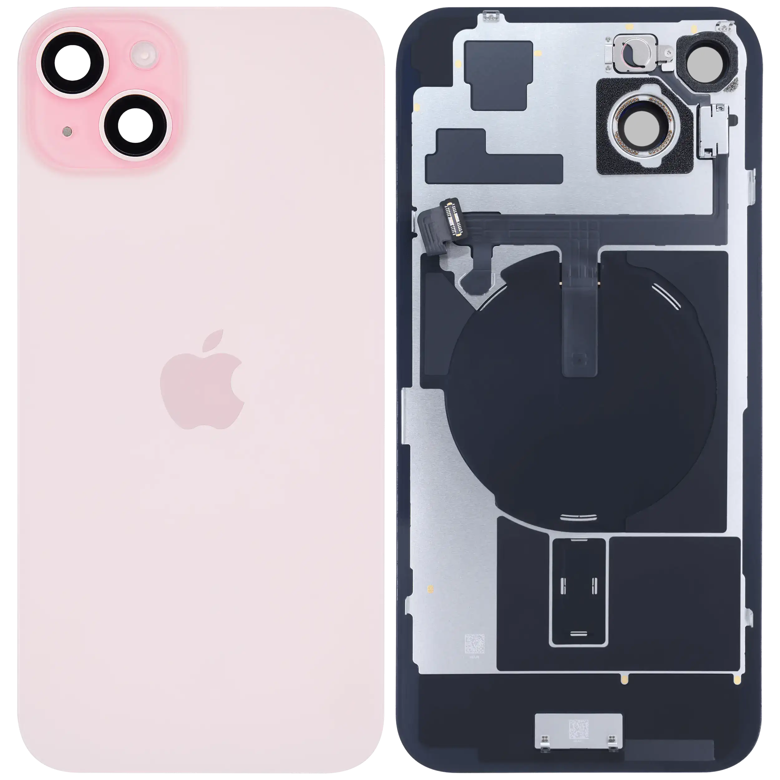 Original Backcover, MagSafe, NFC, Blitz-Flexkabel iPhone 15 Plus (Pink)