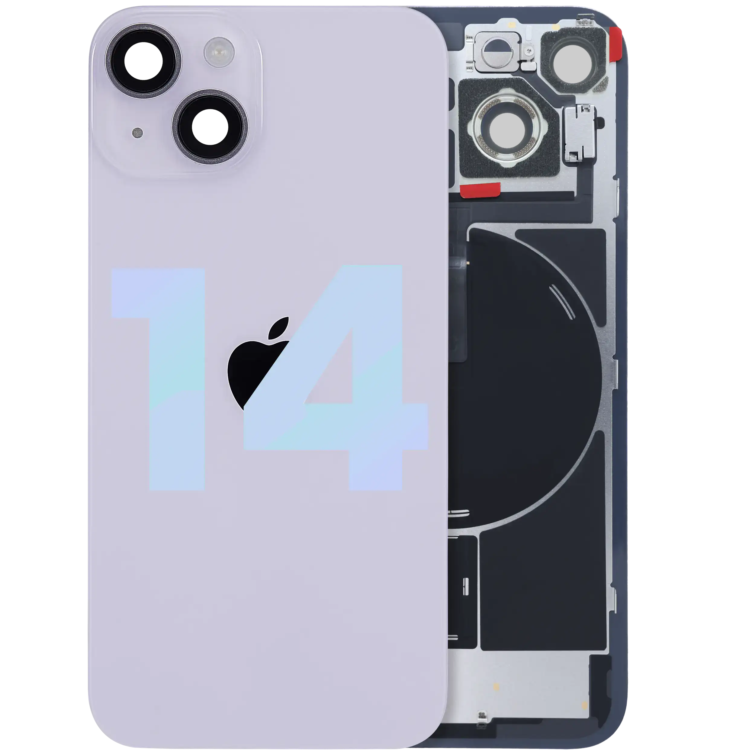 Backcover mit MagSafe, NFC & Blitz-Flexkabel für iPhone 14 (OEM, Lila)