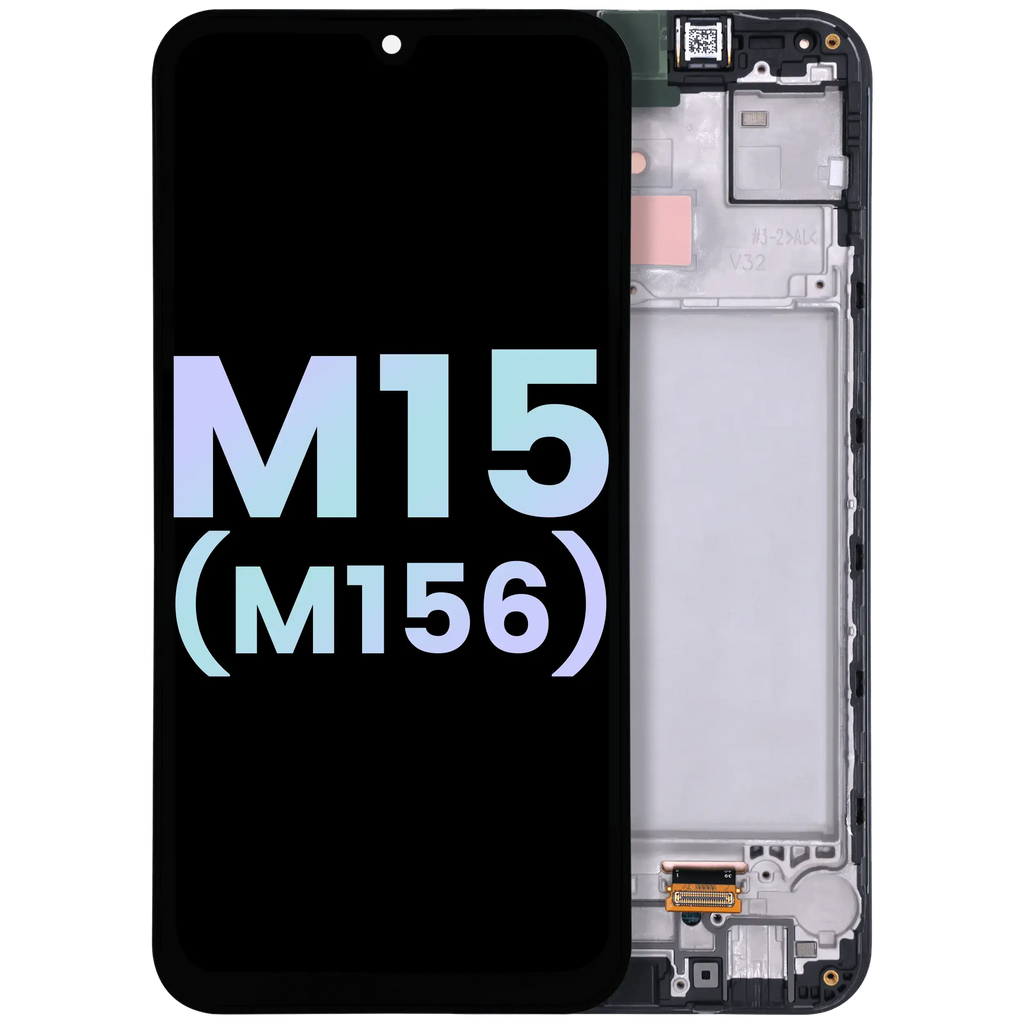 OLED-Display mit Rahmen für Samsung M15 Service Pack Grau
