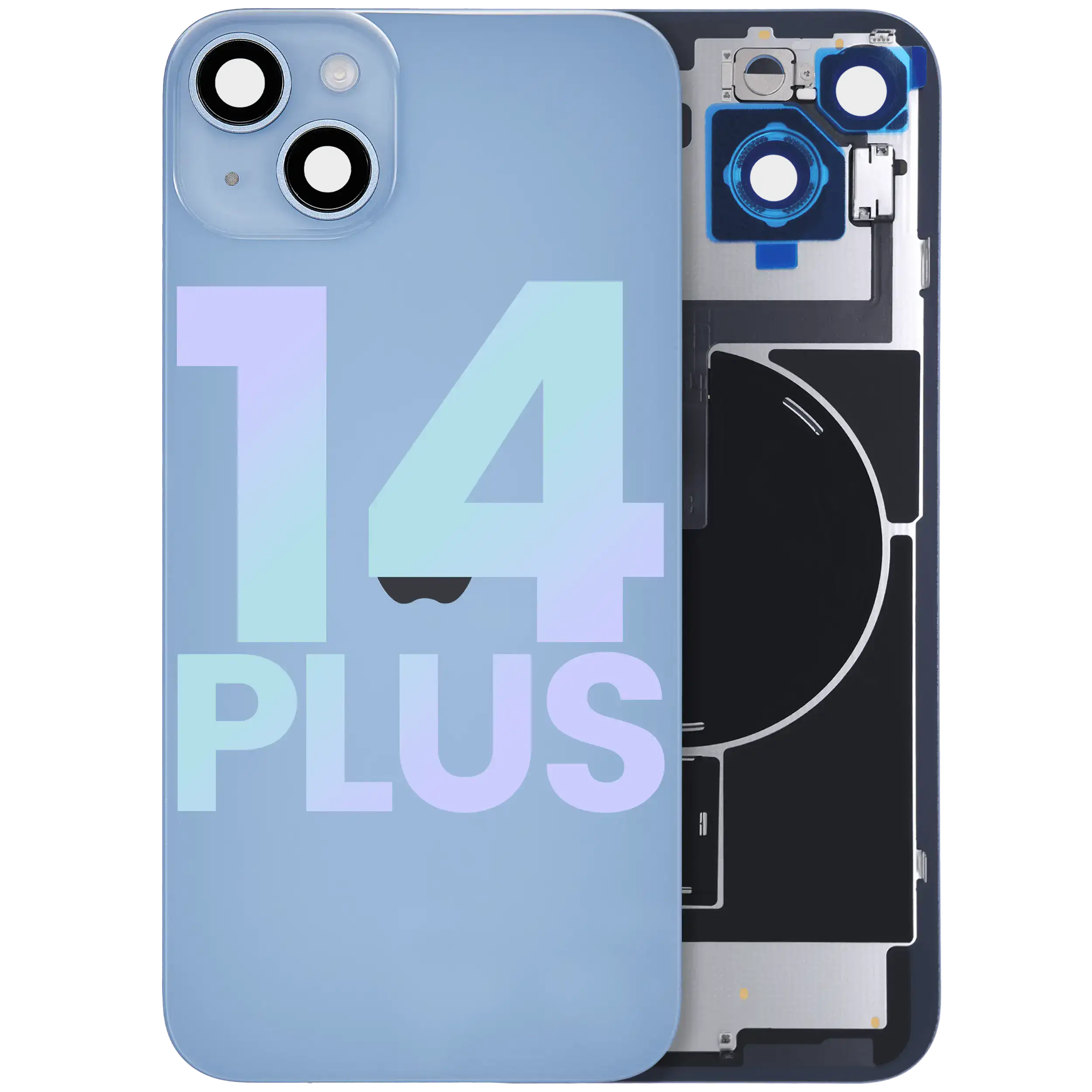 Backcover mit MagSafe, NFC & Blitz-Flexkabel für iPhone 14 Plus OEM Blau