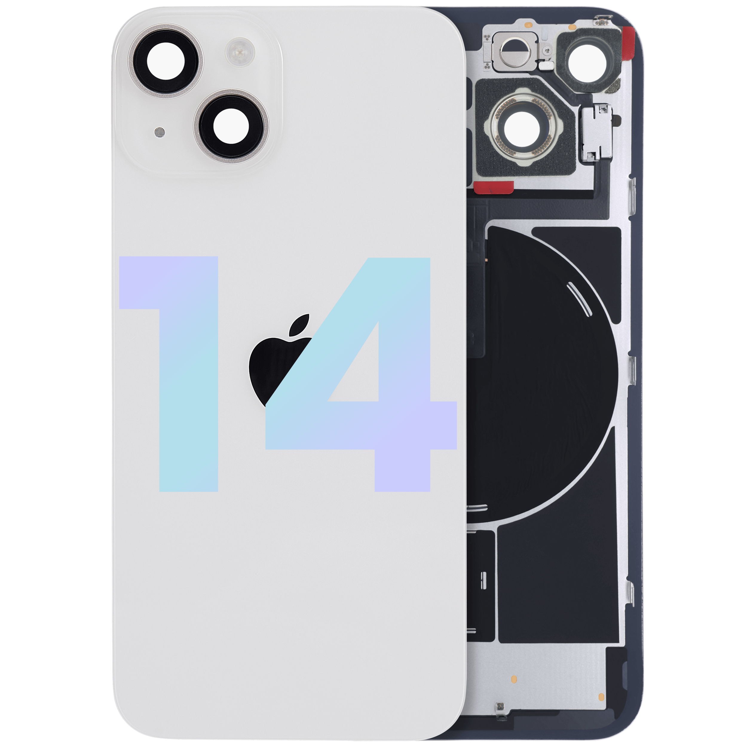 Back Cover with MagSafe Magnet, NFC, and Flash Flex Cable for iPhone 14 (Original OEM) (Starlight)