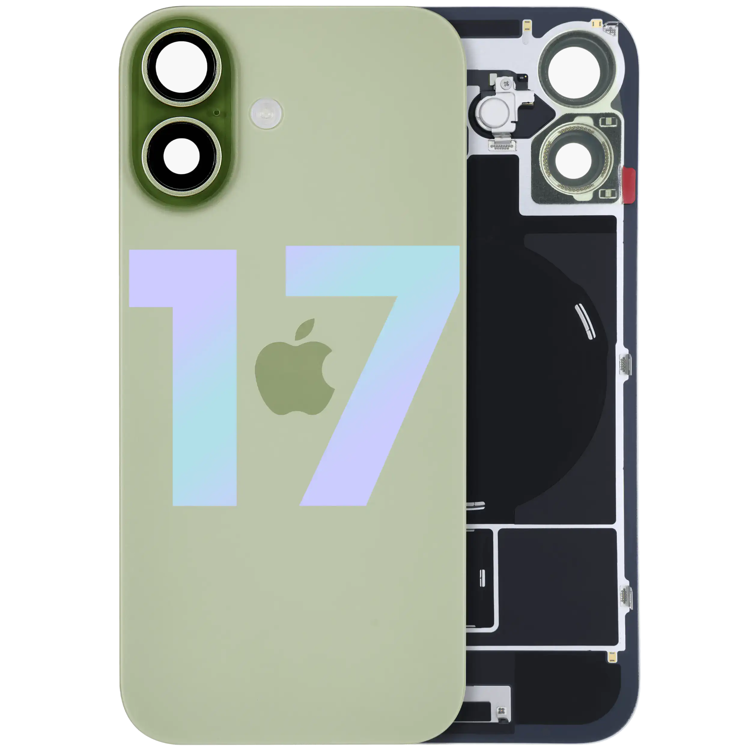 Back Cover with MagSafe Magnet, NFC, and Flash Flex Cable for iPhone 17 (Original Apple) (Sage)
