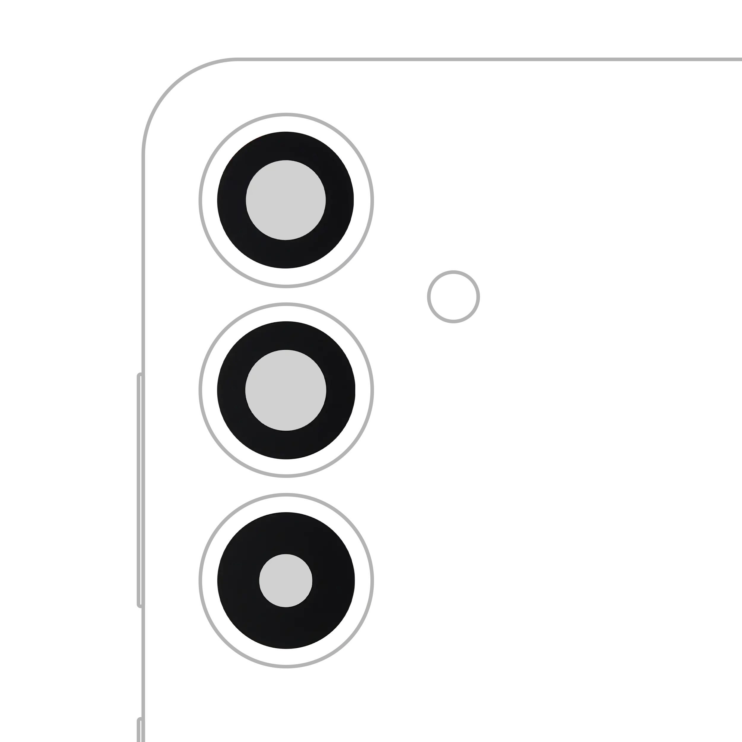 Kameraglas hinten (nur Glas) mit Kleber für Samsung Galaxy S25 FE 5G (Premium)