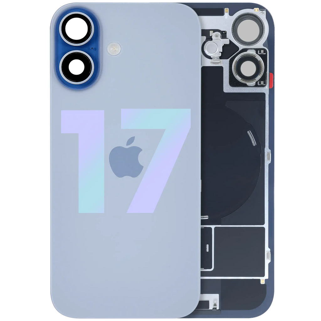 Original Backcover mit MagSafe, NFC & Blitz-Flexkabel für iPhone 17 (Mist Blue)