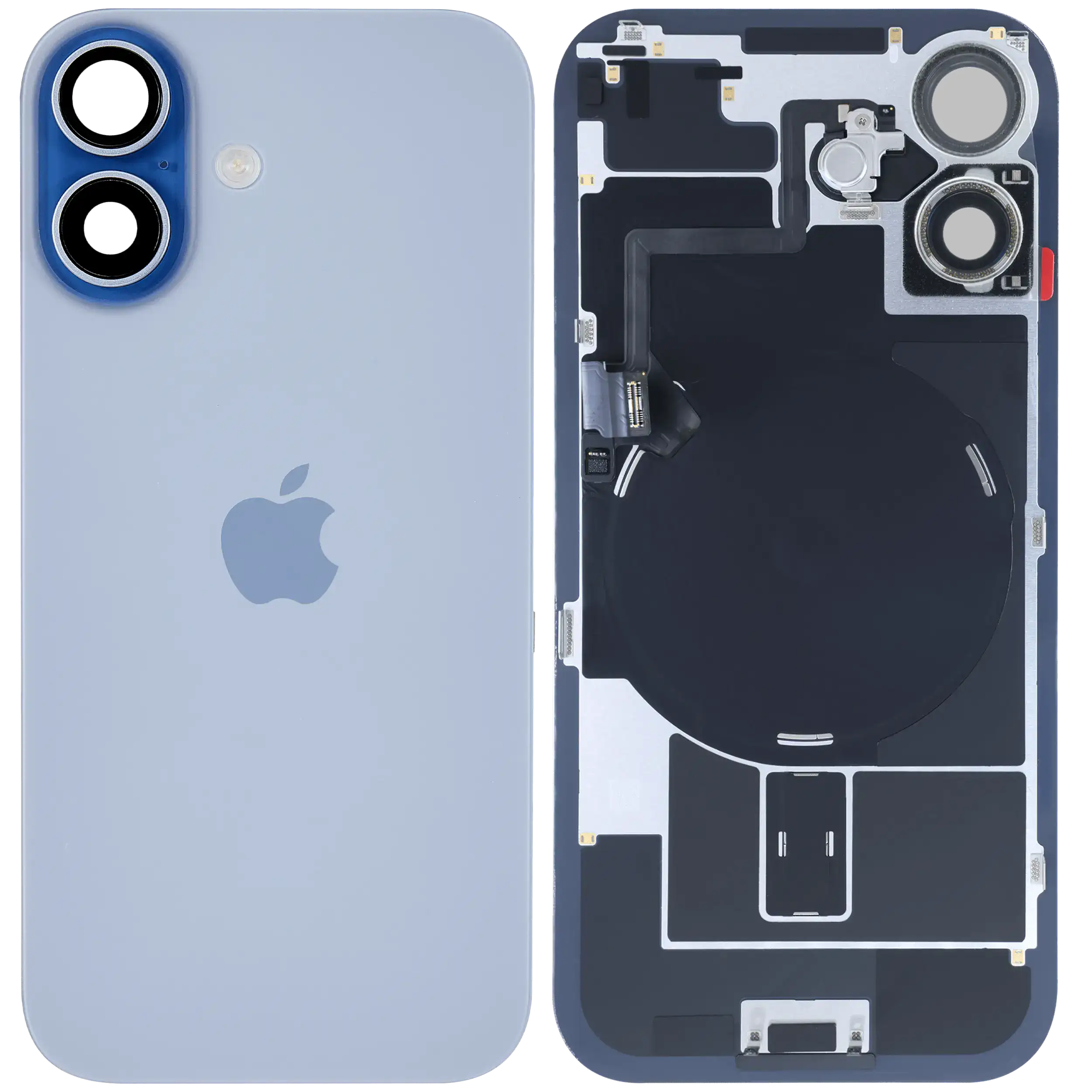 Original Backcover mit MagSafe, NFC & Blitz-Flexkabel für iPhone 17 (Mist Blue)
