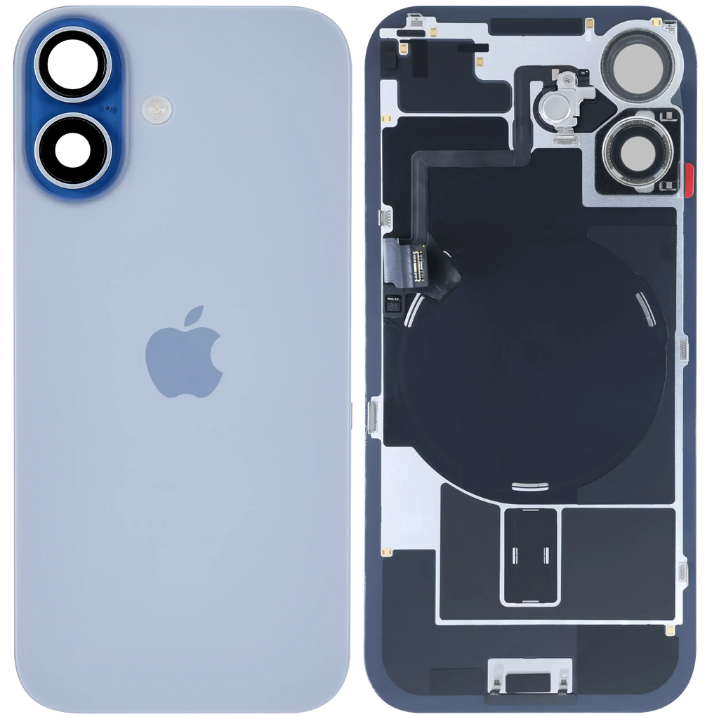 Original Backcover mit MagSafe, NFC & Blitz-Flexkabel für iPhone 17 (Mist Blue)