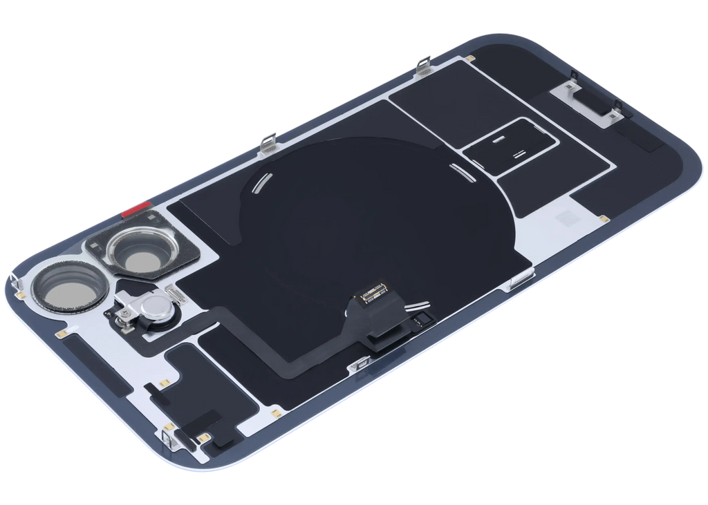 Original Backcover mit MagSafe, NFC & Blitz-Flexkabel für iPhone 17 (Mist Blue)