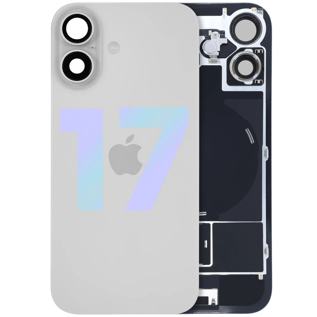 Original Apple Back Cover with MagSafe Magnet, NFC, and Flash Flex Cable for iPhone 17 (White)
