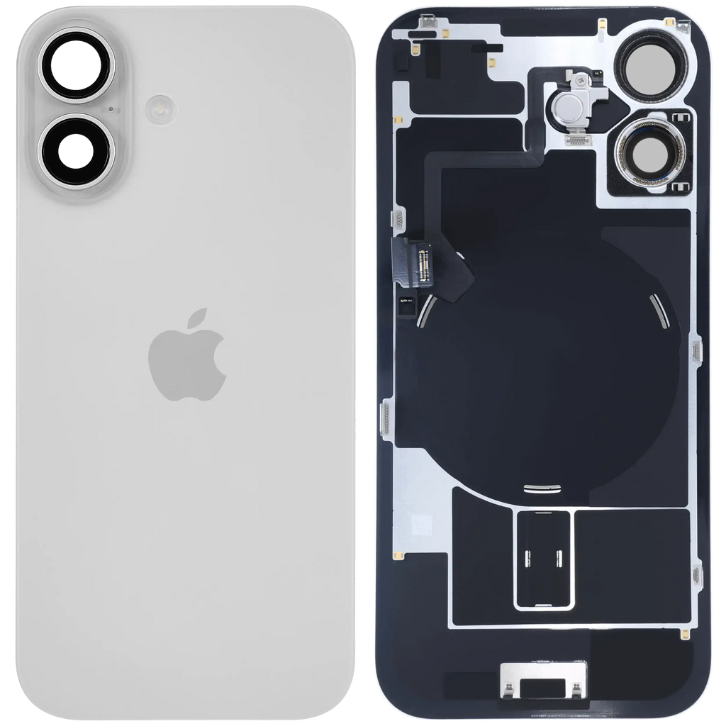 Original Apple Back Cover with MagSafe Magnet, NFC, and Flash Flex Cable for iPhone 17 (White)