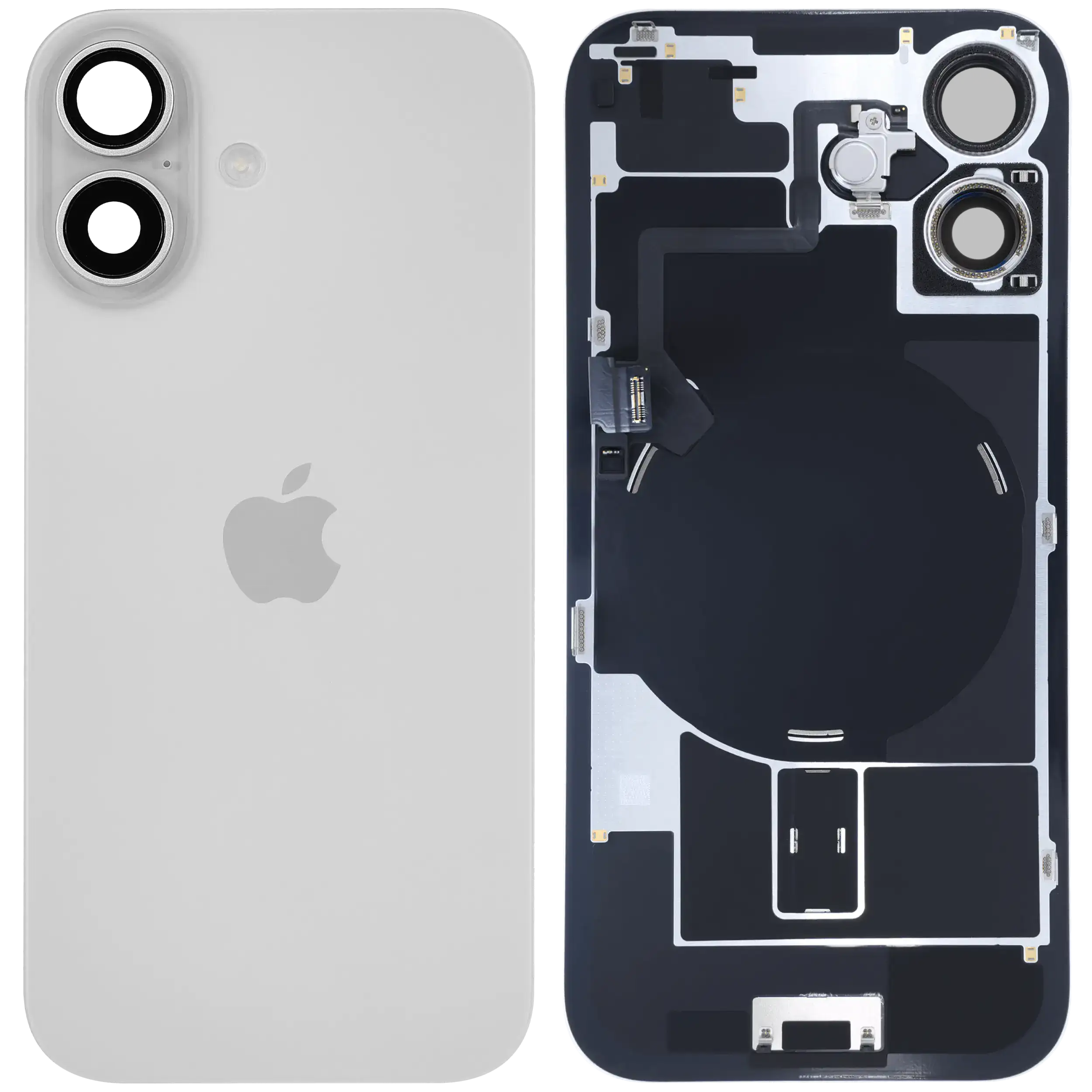 Original Apple Back Cover with MagSafe Magnet, NFC, and Flash Flex Cable for iPhone 17 (White)