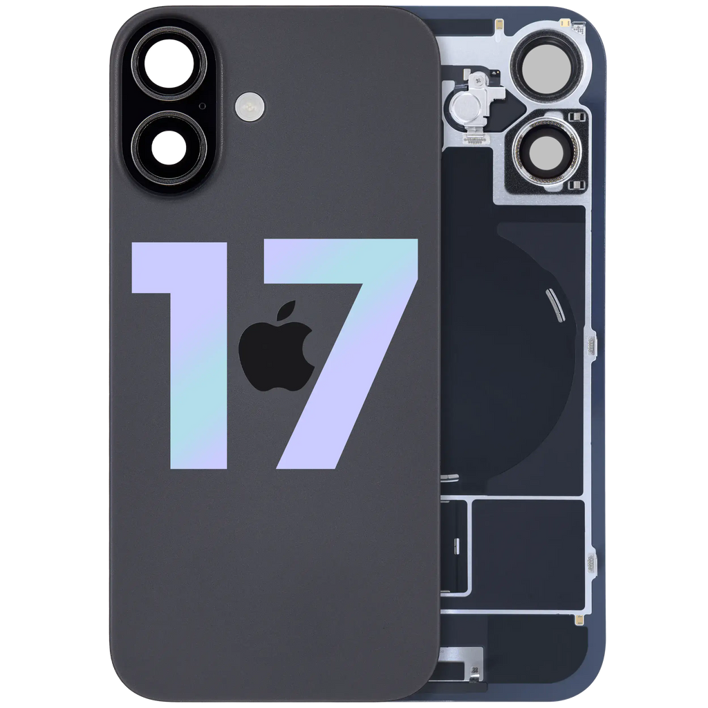 Backcover mit MagSafe & Blitz-Flexkabel für iPhone 17 (OEM) Schwarz