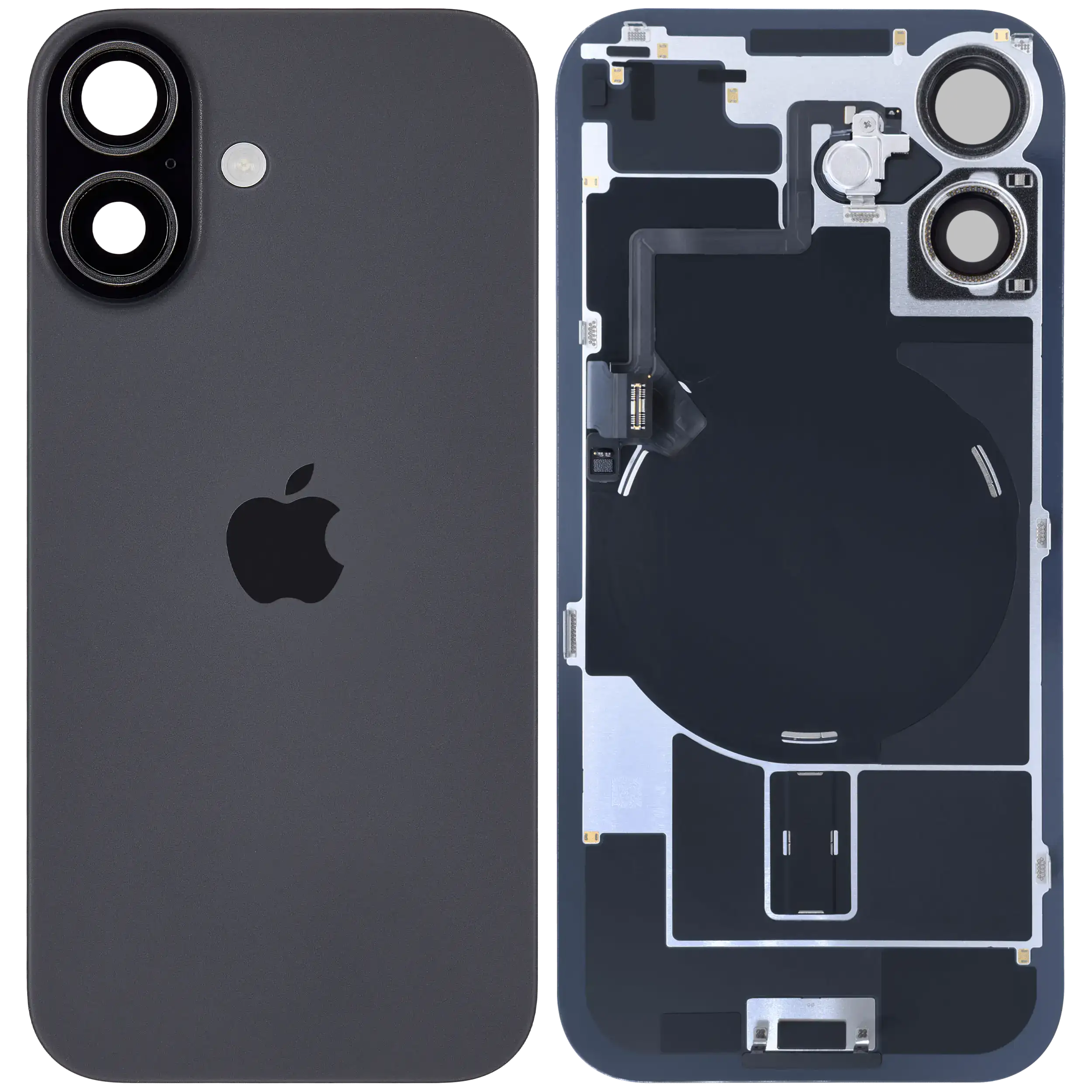 Backcover mit MagSafe & Blitz-Flexkabel für iPhone 17 (OEM) Schwarz