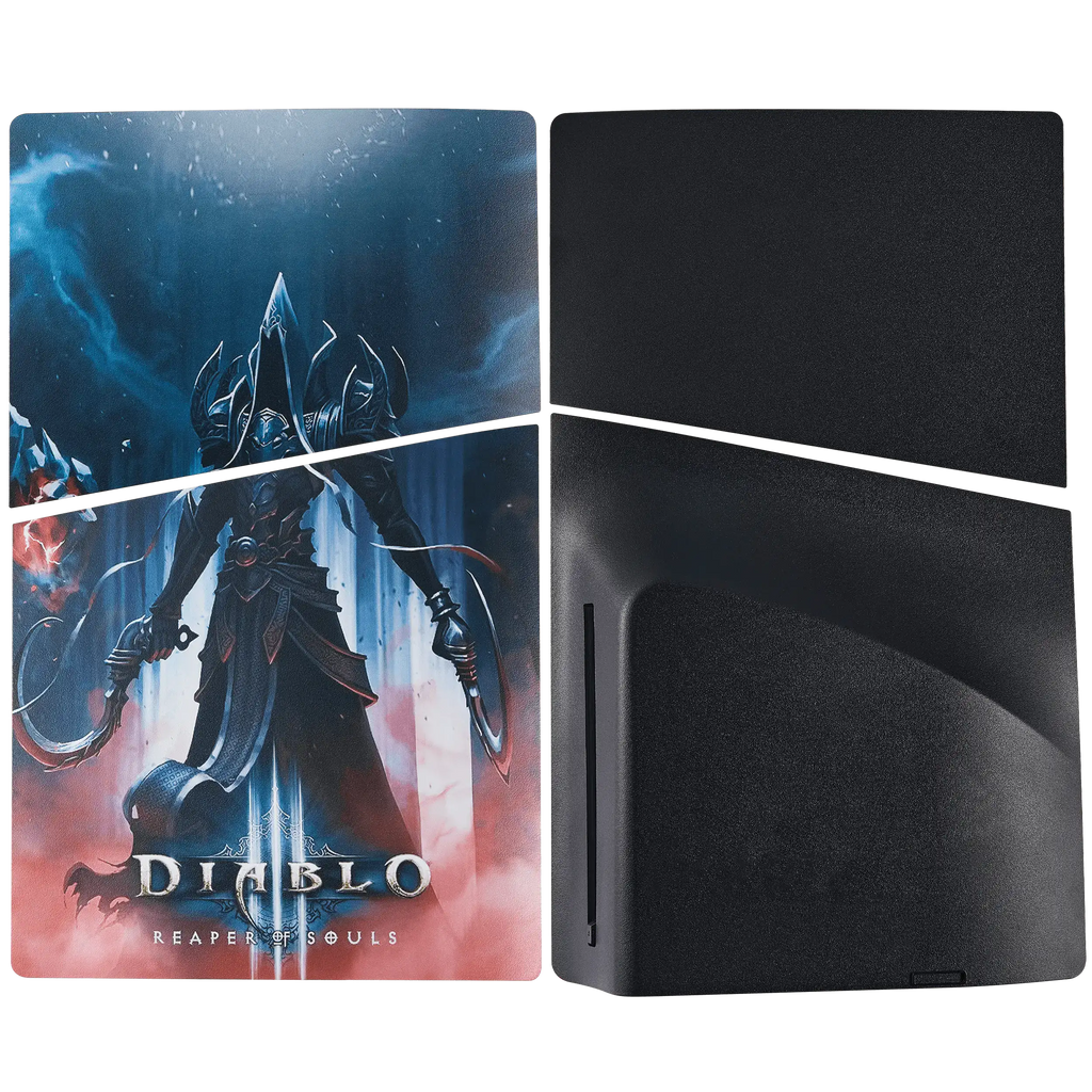Faceplate Cover (Top and Bottom) for Sony PlayStation 5 Slim Disc Edition (Diablo Reaper Of Souls)