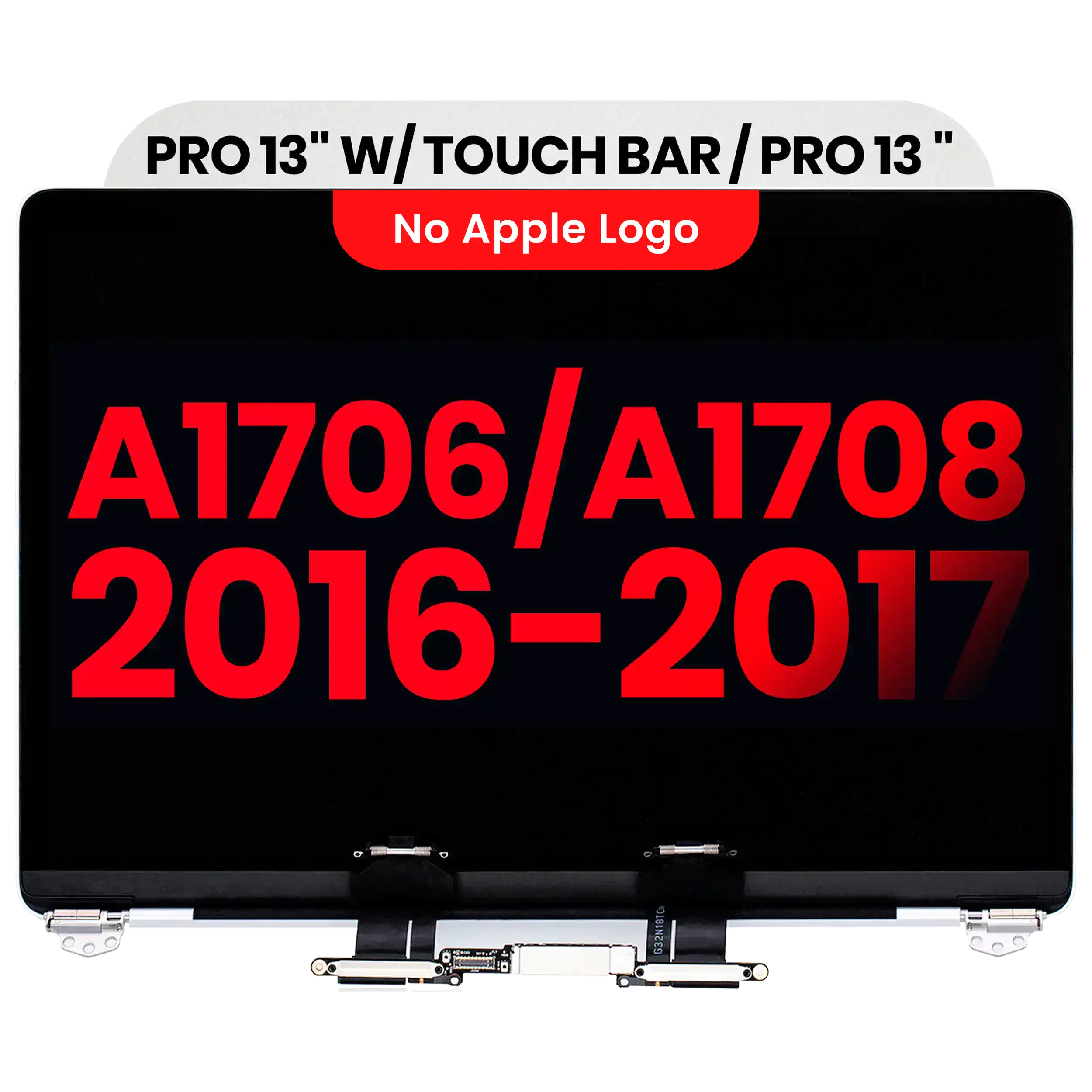 Komplettes LCD-Display für MacBook Pro 13" A1706/A1708 Silber Aftermarket Plus
