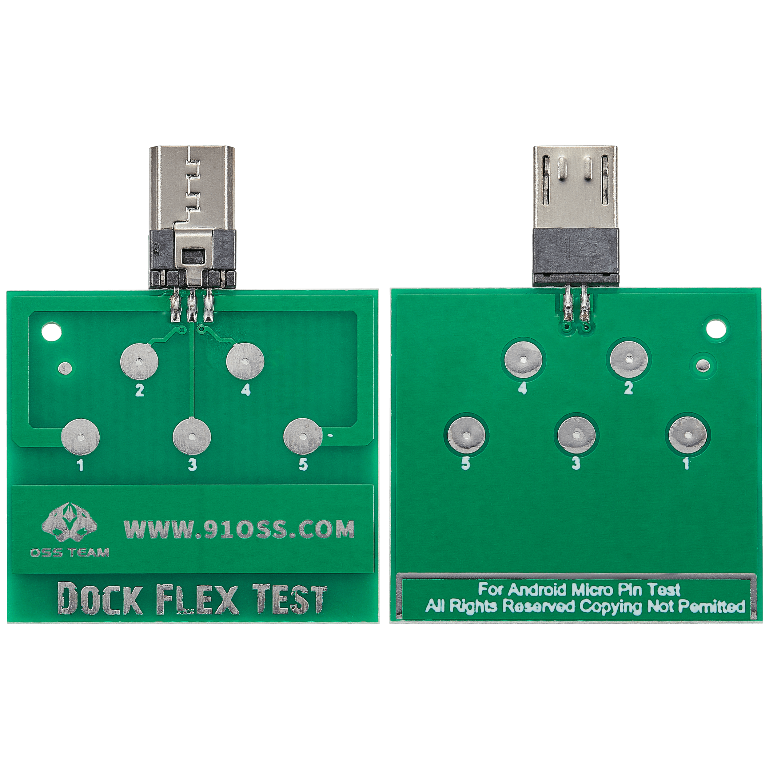 Micro USB Stecker Breakout Board – 8‑Pin Testplatine für Android