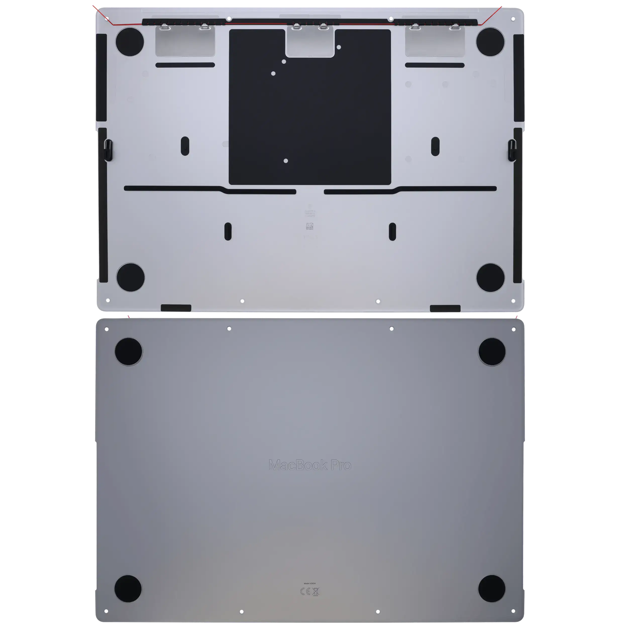 Original Unterteil für MacBook Pro 14" A3434 (2025) – Silber