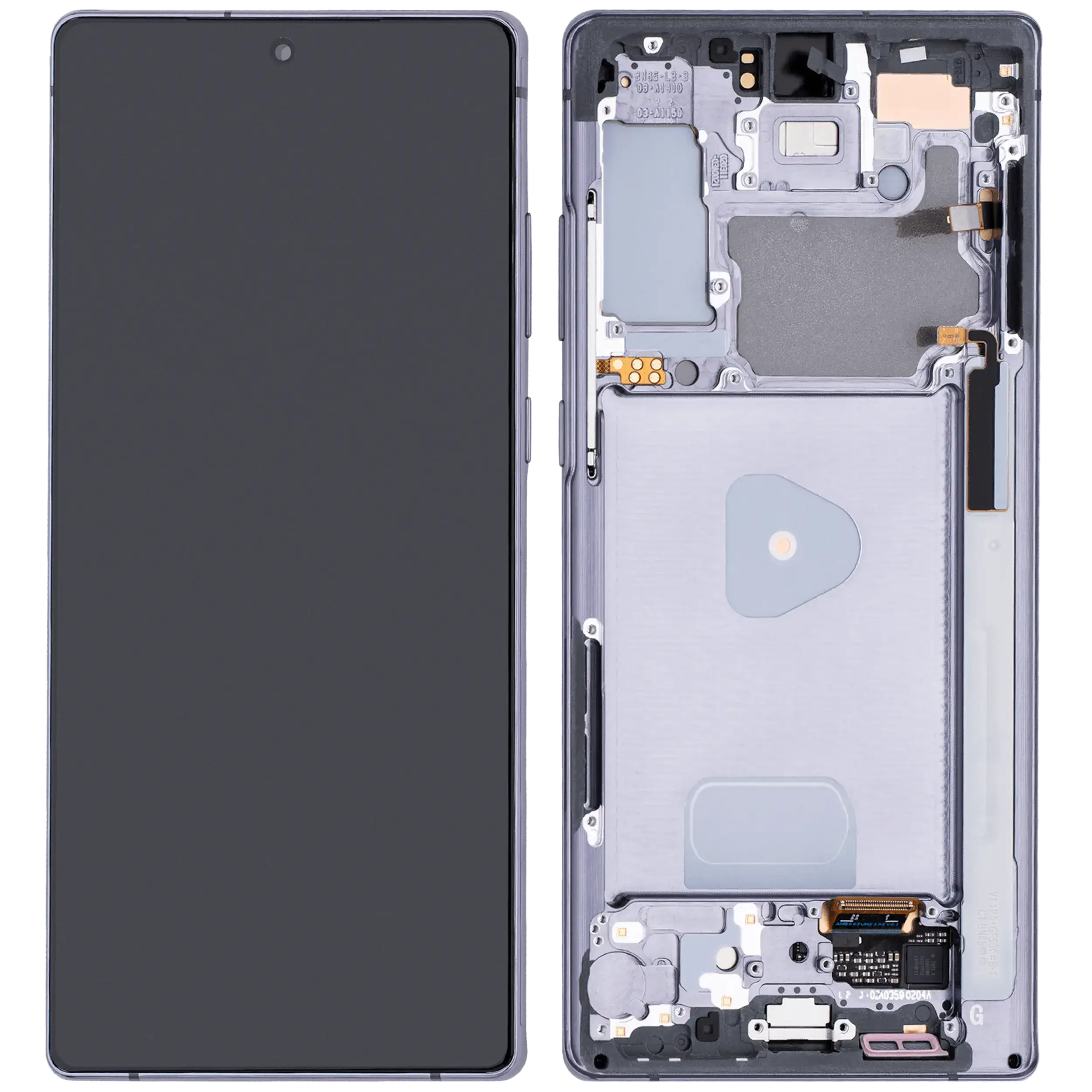 OLED-Display mit Rahmen Samsung Galaxy Note 20 5G Mystic Gray Aftermarket Plus