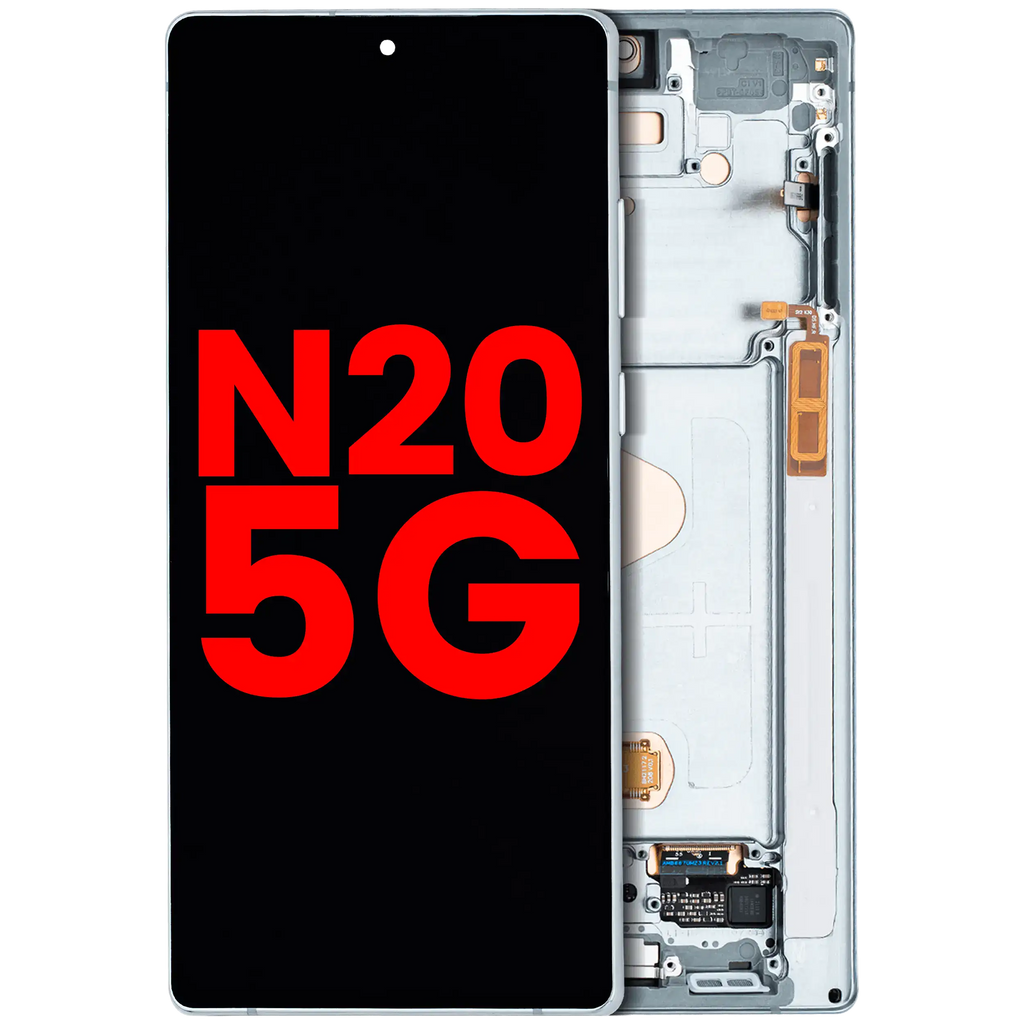 OLED-Display mit Rahmen Samsung Galaxy Note20 5G Mystic Green Aftermarket Plus