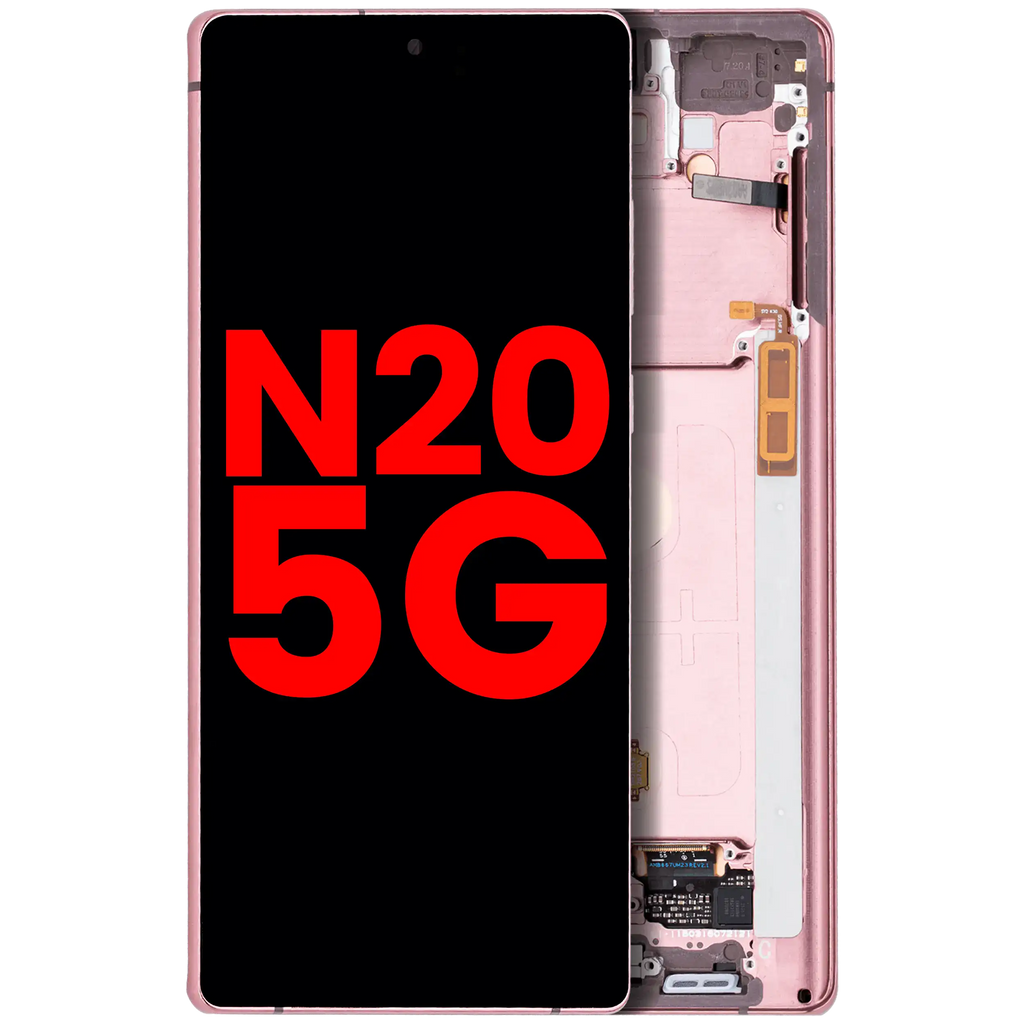 OLED-Display mit Rahmen Samsung Galaxy Note 20 5G Mystic Bronze Aftermarket Plus