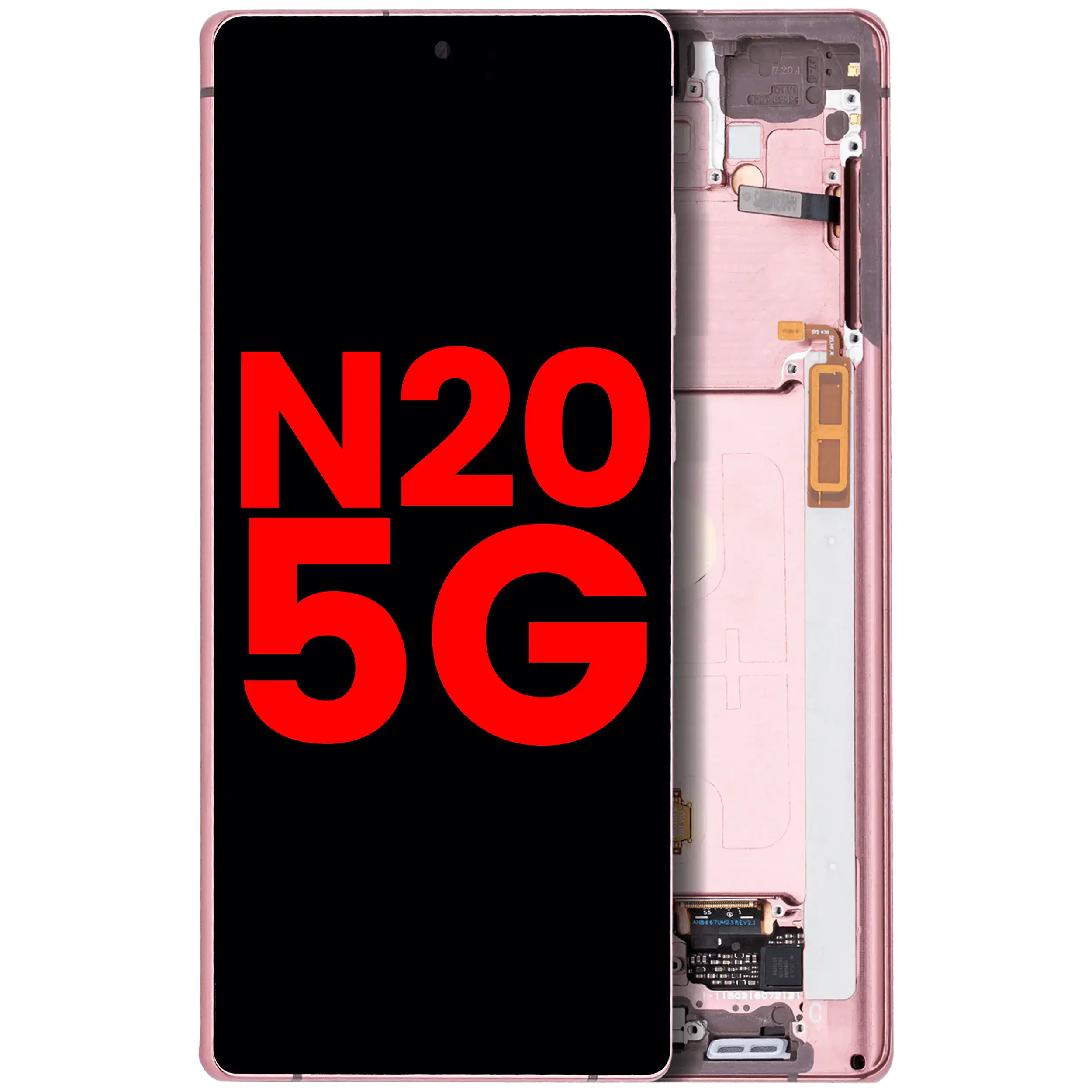 OLED-Display mit Rahmen Samsung Galaxy Note 20 5G Mystic Bronze Aftermarket Plus
