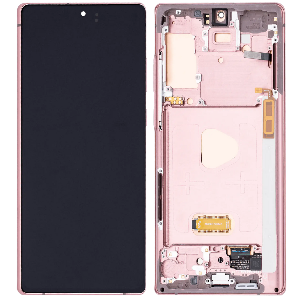 OLED-Display mit Rahmen Samsung Galaxy Note 20 5G Mystic Bronze Aftermarket Plus