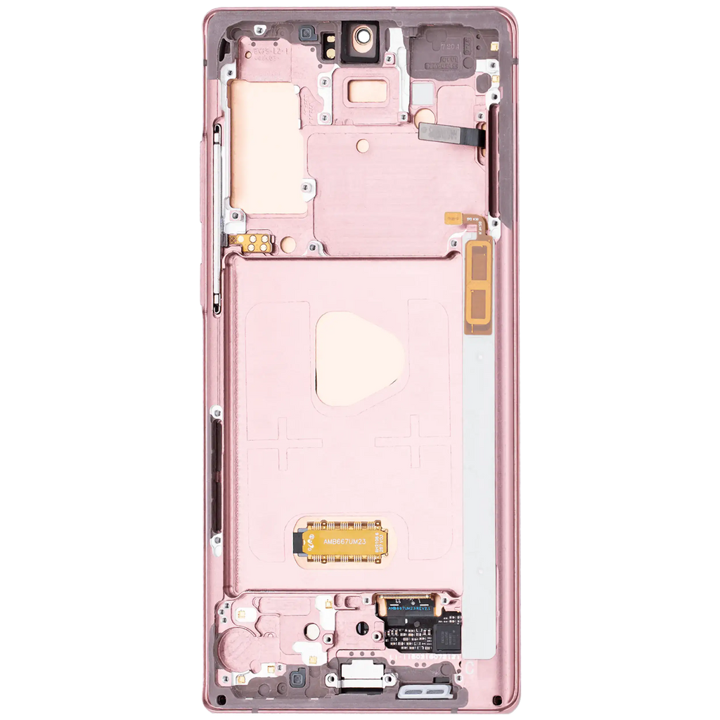 OLED-Display mit Rahmen Samsung Galaxy Note 20 5G Mystic Bronze Aftermarket Plus