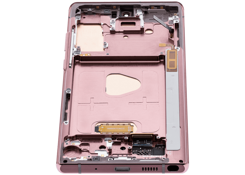 OLED-Display mit Rahmen Samsung Galaxy Note 20 5G Mystic Bronze Aftermarket Plus