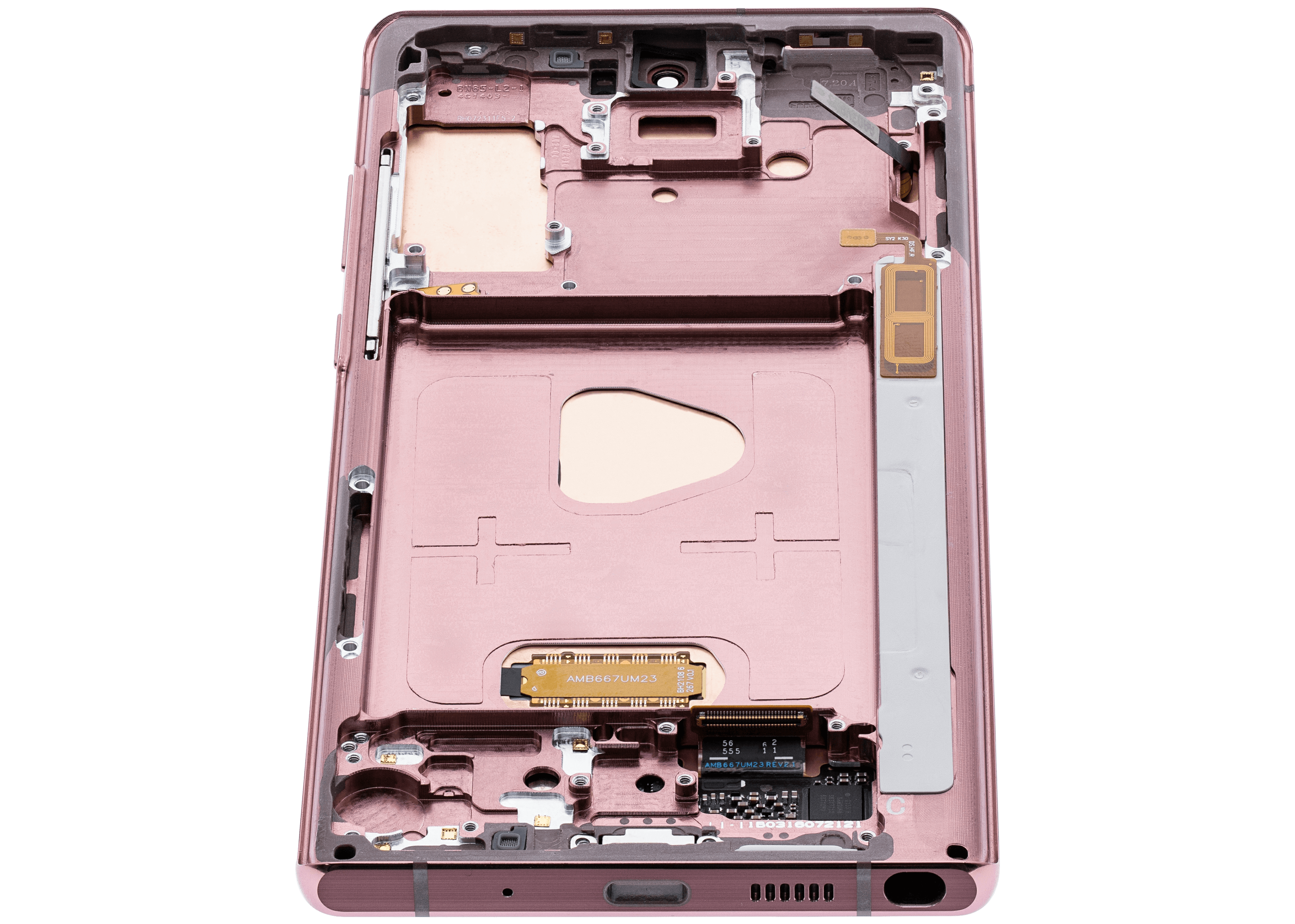 OLED-Display mit Rahmen Samsung Galaxy Note 20 5G Mystic Bronze Aftermarket Plus