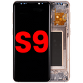 OLED-Display mit Rahmen für Samsung Galaxy S9 (Aftermarket Plus) (Sunrise Gold)