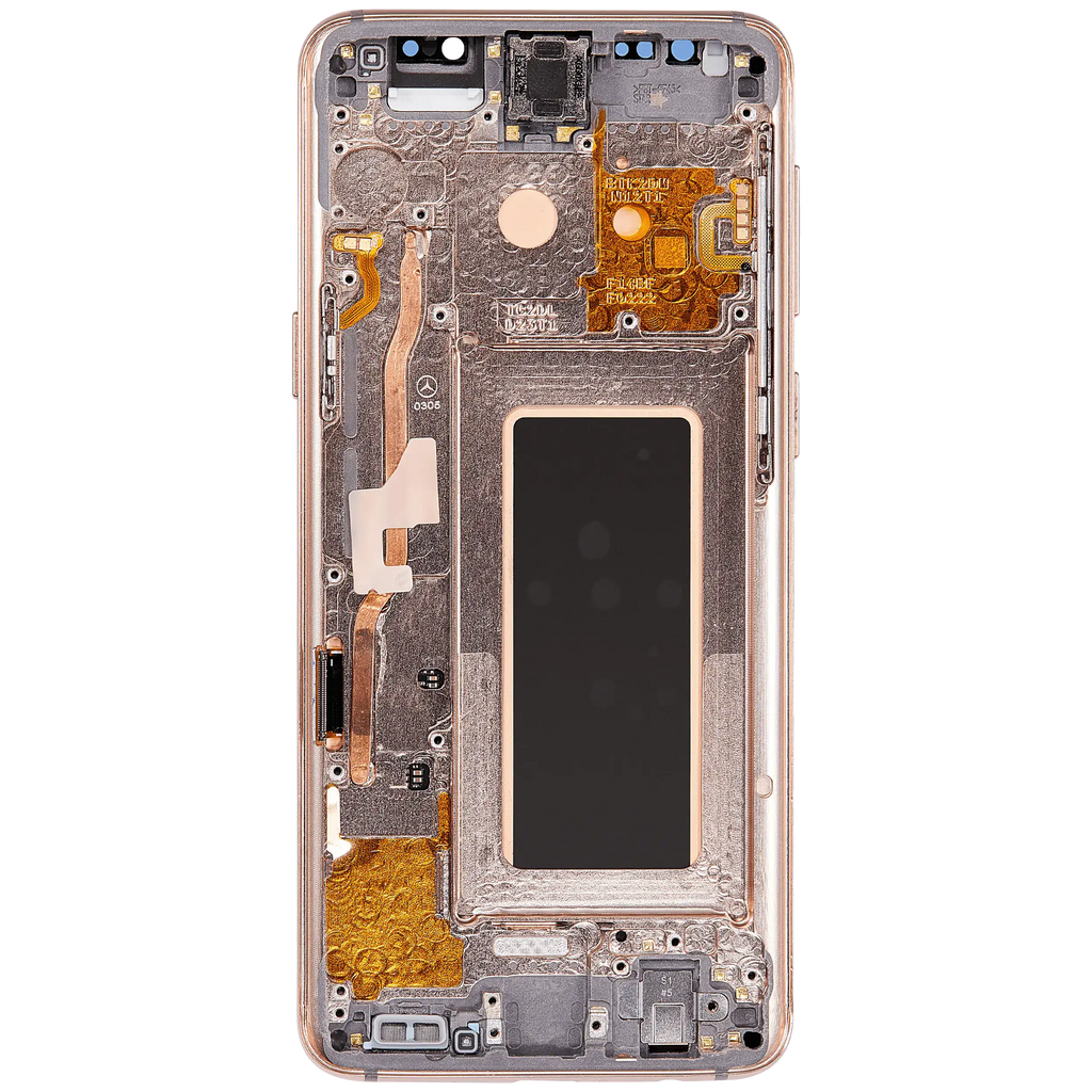 OLED-Display mit Rahmen für Samsung Galaxy S9 (Aftermarket Plus) (Sunrise Gold)