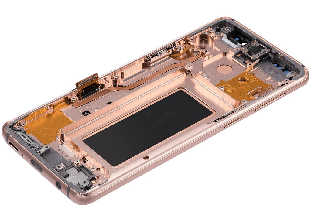 OLED-Display mit Rahmen für Samsung Galaxy S9 (Aftermarket Plus) (Sunrise Gold)