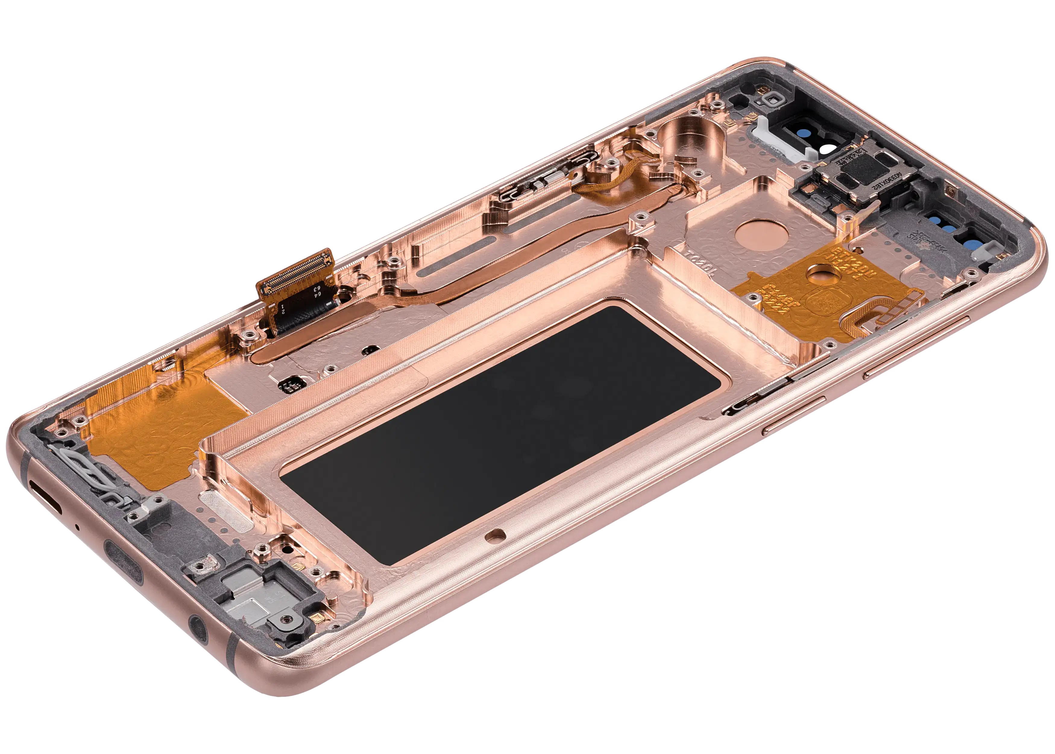OLED-Display mit Rahmen für Samsung Galaxy S9 (Aftermarket Plus) (Sunrise Gold)