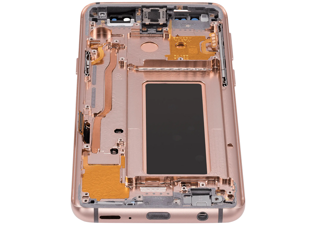 OLED-Display mit Rahmen für Samsung Galaxy S9 (Aftermarket Plus) (Sunrise Gold)