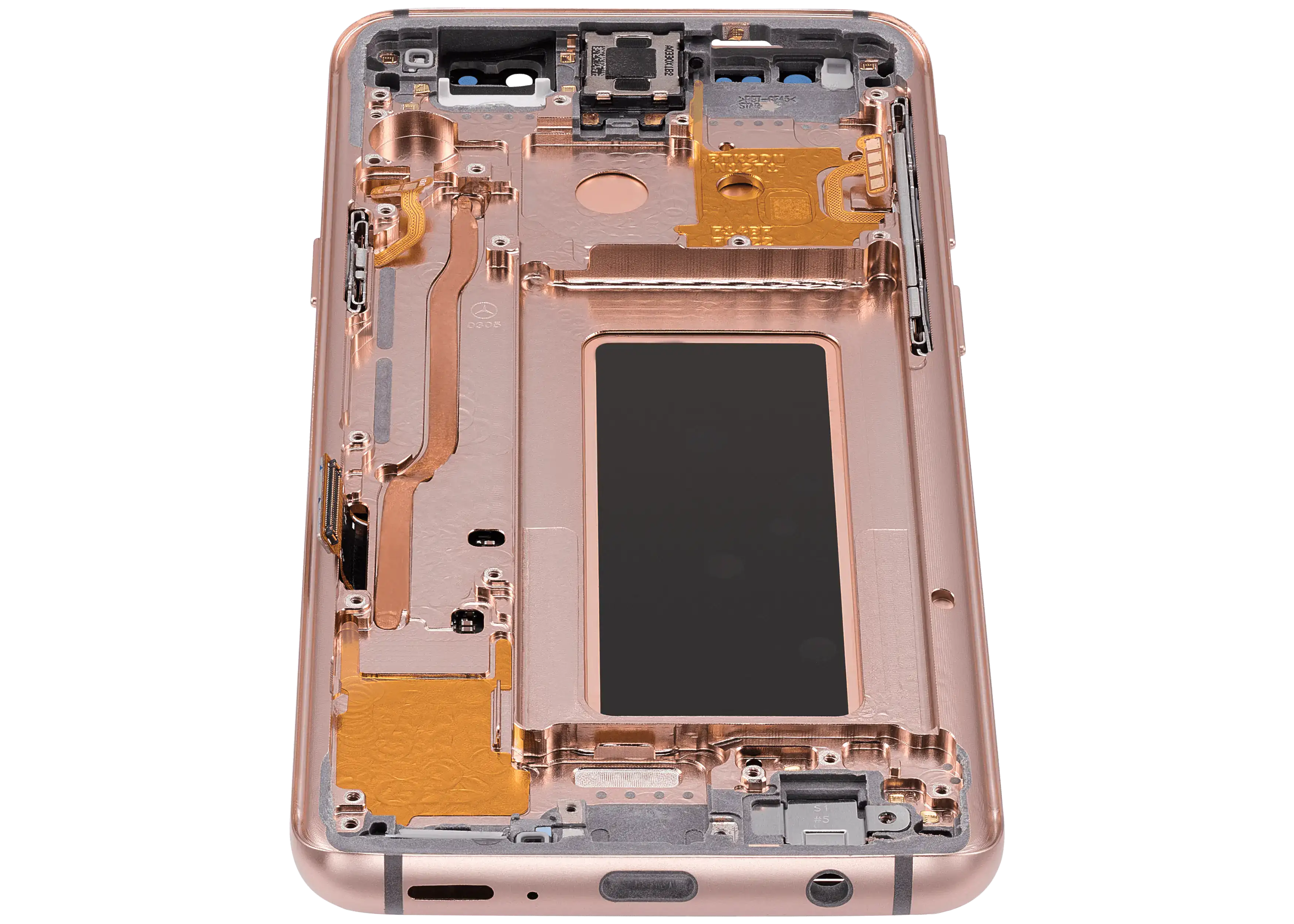 OLED-Display mit Rahmen für Samsung Galaxy S9 (Aftermarket Plus) (Sunrise Gold)