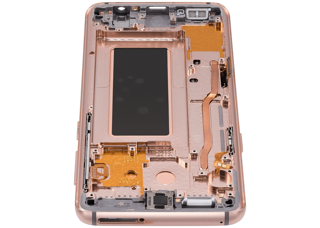 OLED-Display mit Rahmen für Samsung Galaxy S9 (Aftermarket Plus) (Sunrise Gold)