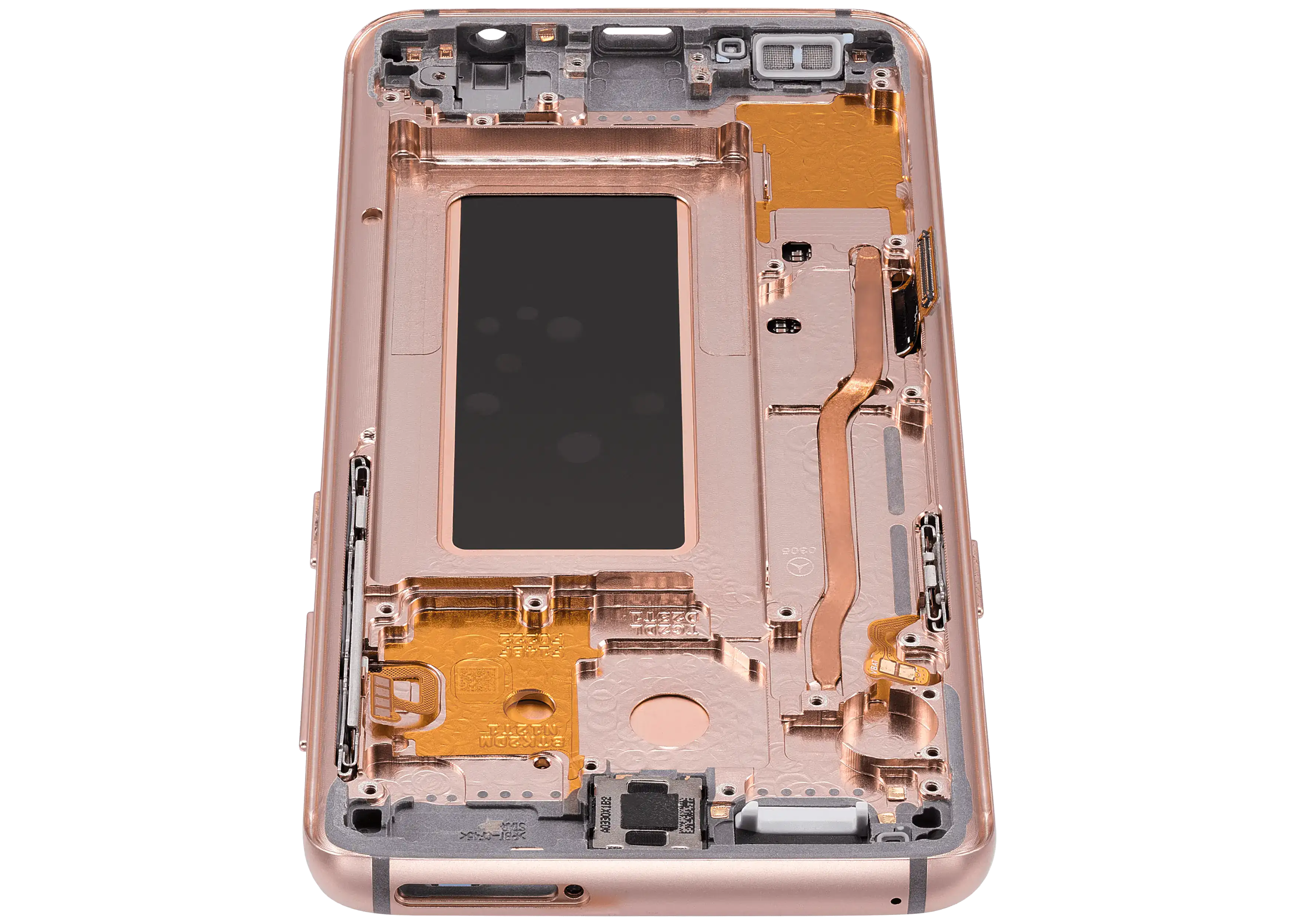 OLED-Display mit Rahmen für Samsung Galaxy S9 (Aftermarket Plus) (Sunrise Gold)