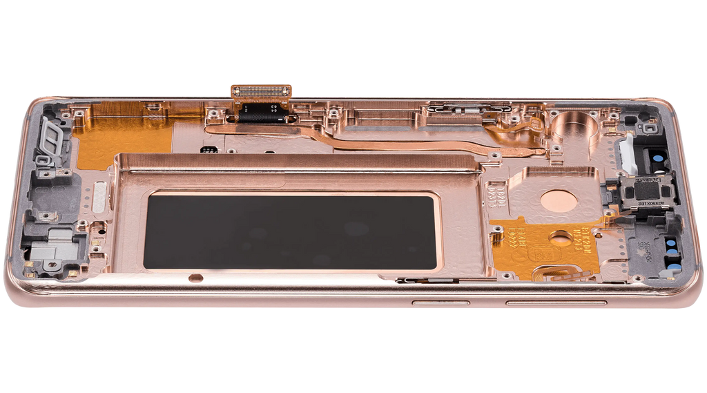 OLED-Display mit Rahmen für Samsung Galaxy S9 (Aftermarket Plus) (Sunrise Gold)