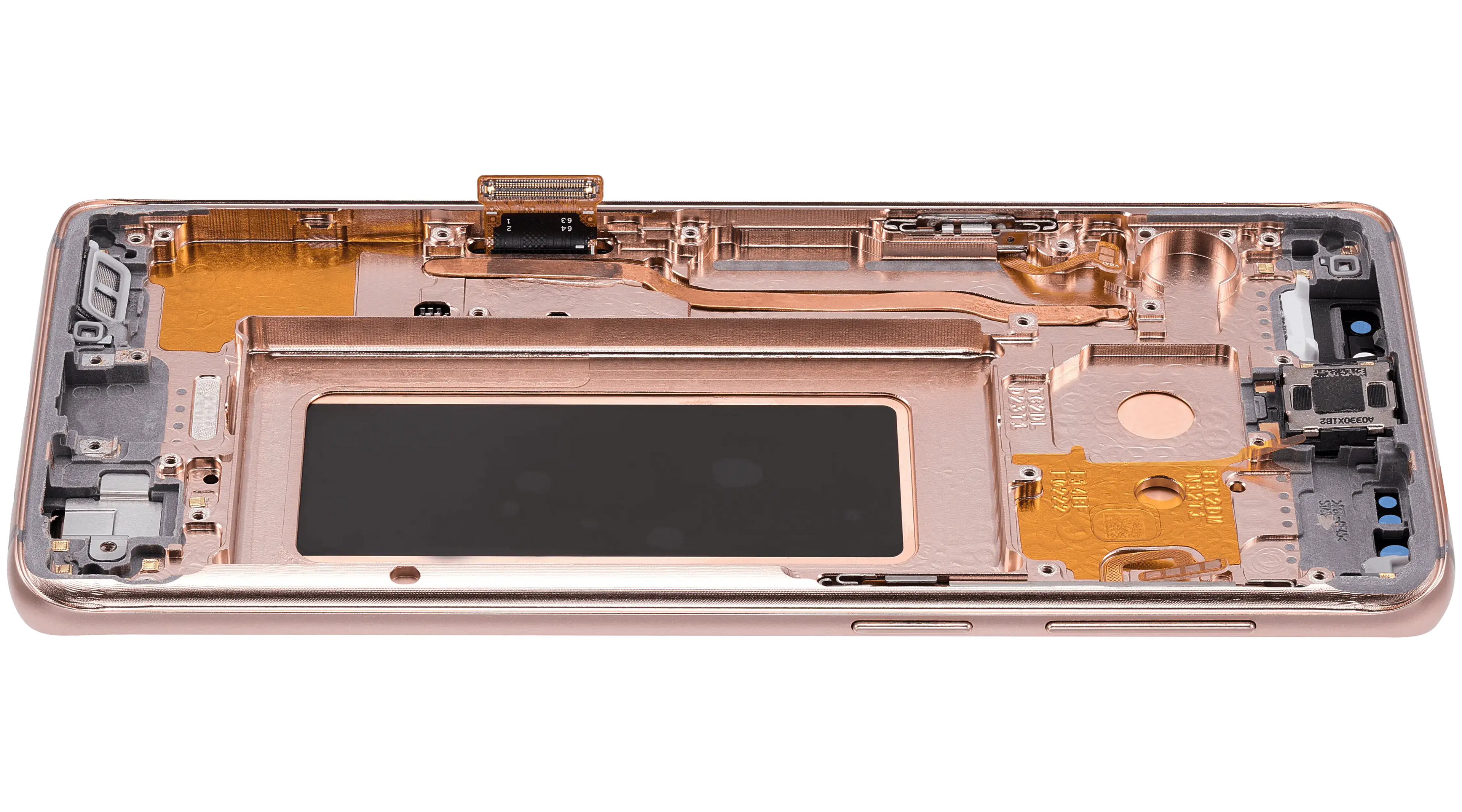 OLED-Display mit Rahmen für Samsung Galaxy S9 (Aftermarket Plus) (Sunrise Gold)