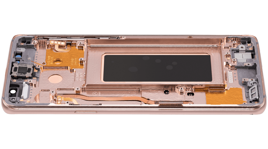 OLED-Display mit Rahmen für Samsung Galaxy S9 (Aftermarket Plus) (Sunrise Gold)