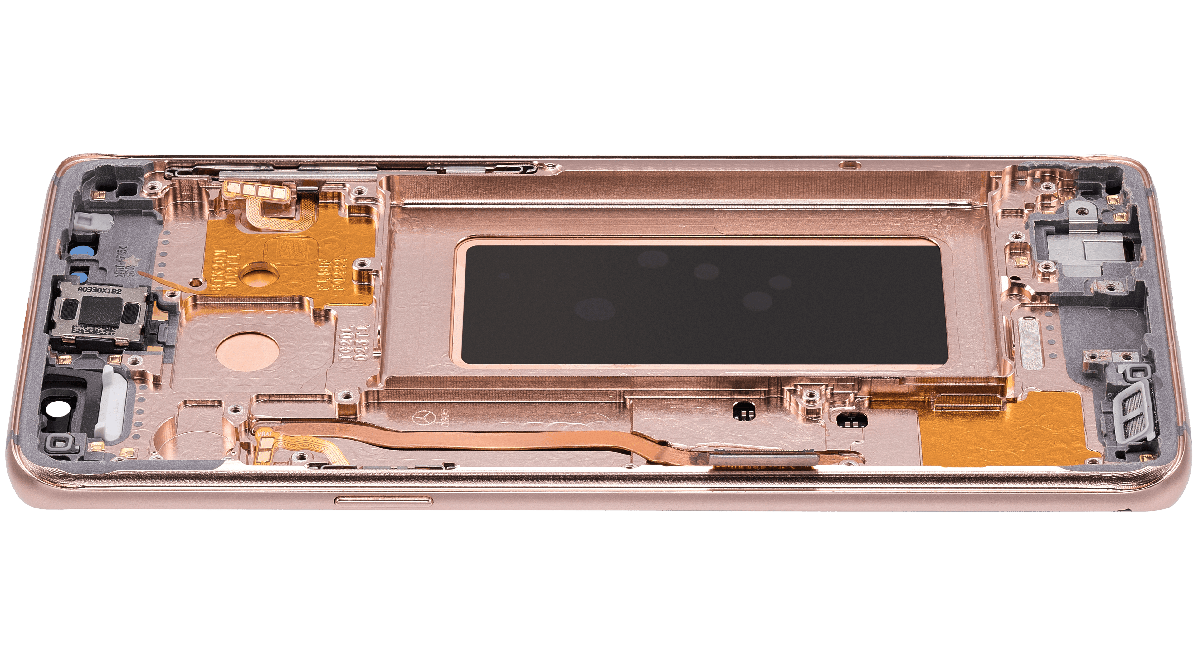 OLED-Display mit Rahmen für Samsung Galaxy S9 (Aftermarket Plus) (Sunrise Gold)