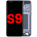 OLED-Display mit Rahmen für Samsung Galaxy S9 (Aftermarket Plus) (Titanium Grau)