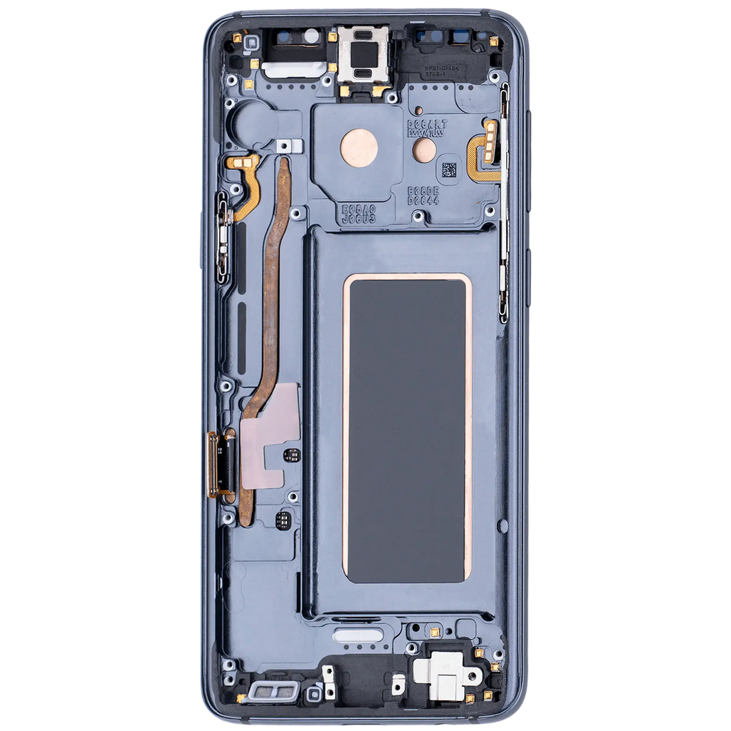 OLED-Display mit Rahmen für Samsung Galaxy S9 (Aftermarket Plus) (Titanium Grau)
