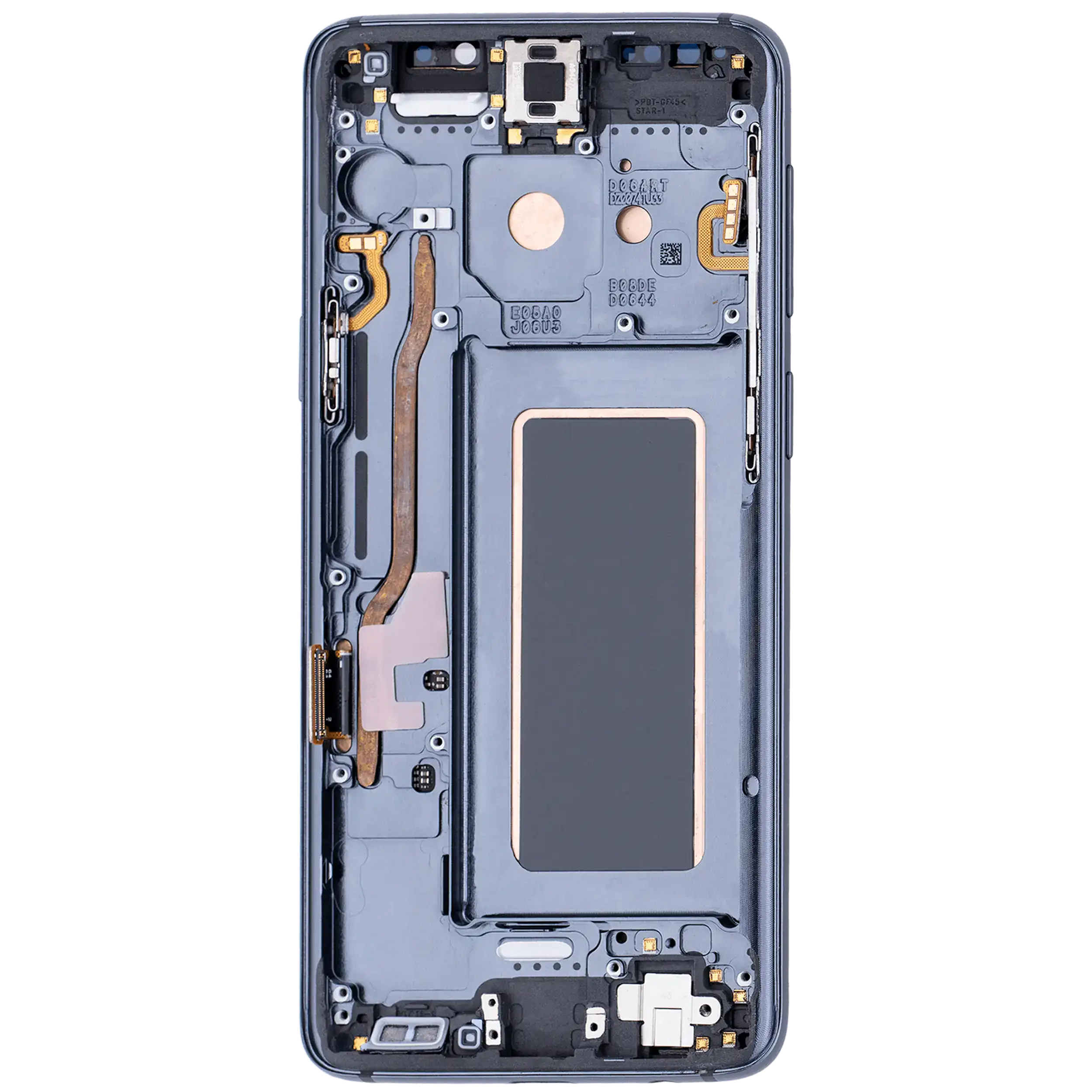 OLED-Display mit Rahmen für Samsung Galaxy S9 (Aftermarket Plus) (Titanium Grau)