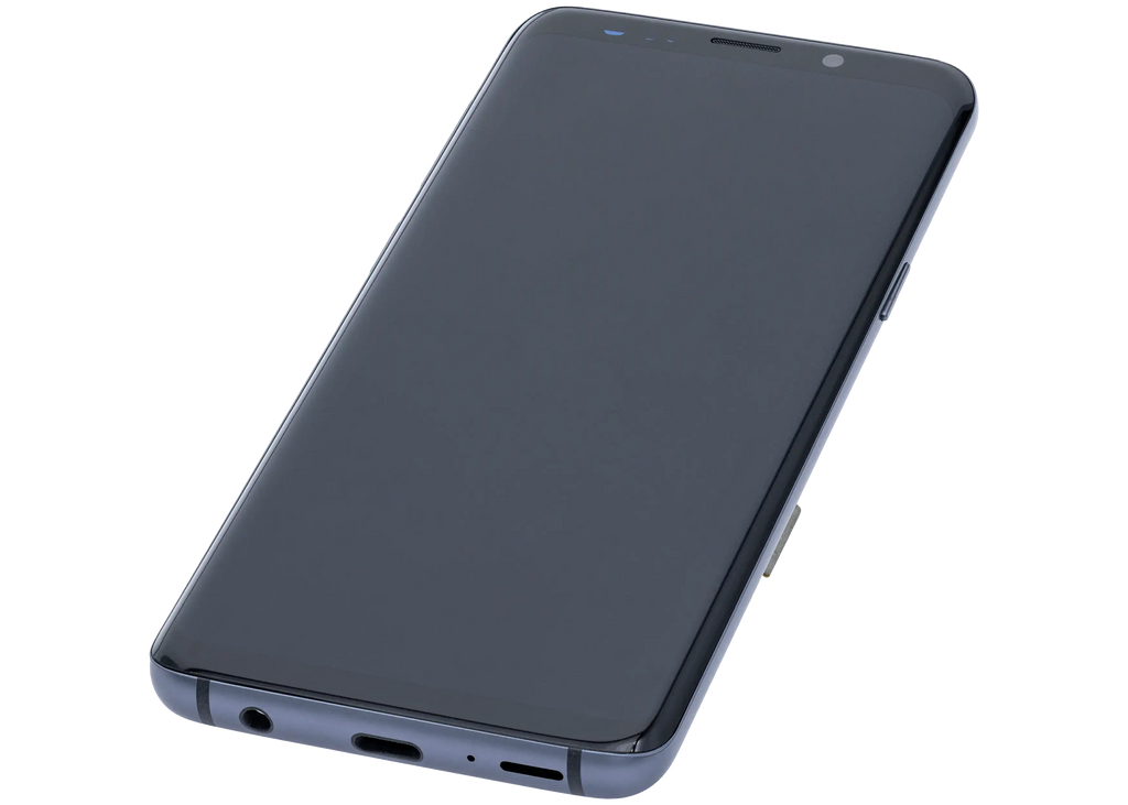 OLED-Display mit Rahmen für Samsung Galaxy S9 (Aftermarket Plus) (Titanium Grau)