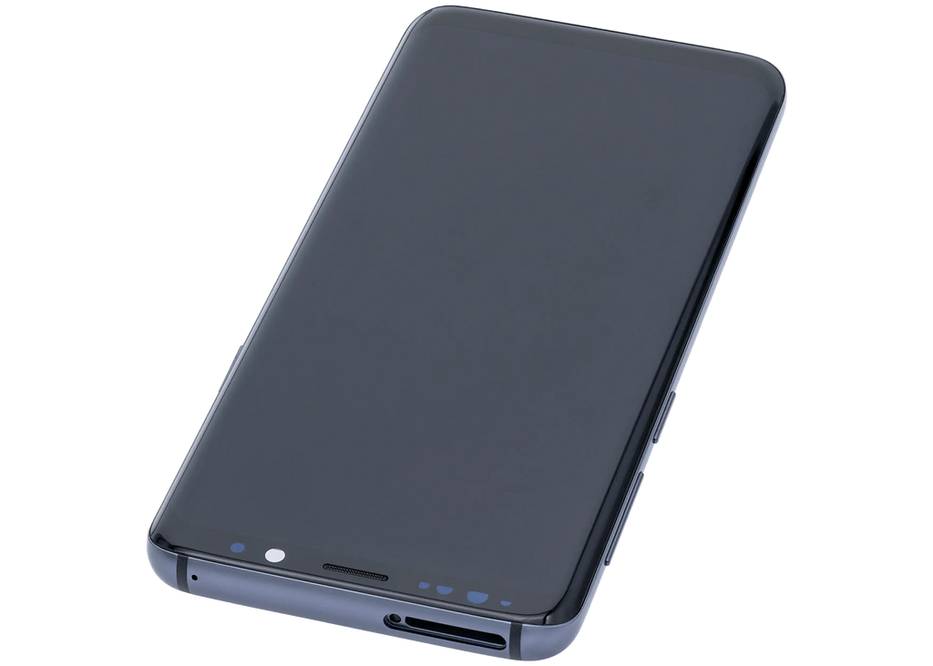 OLED-Display mit Rahmen für Samsung Galaxy S9 (Aftermarket Plus) (Titanium Grau)
