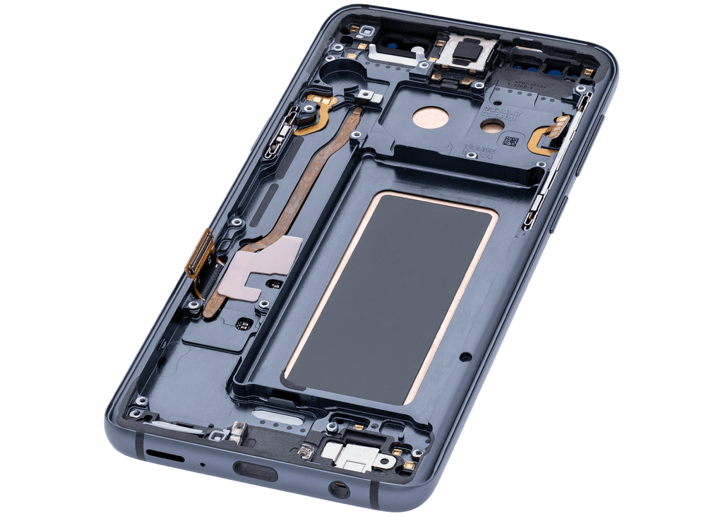 OLED-Display mit Rahmen für Samsung Galaxy S9 (Aftermarket Plus) (Titanium Grau)